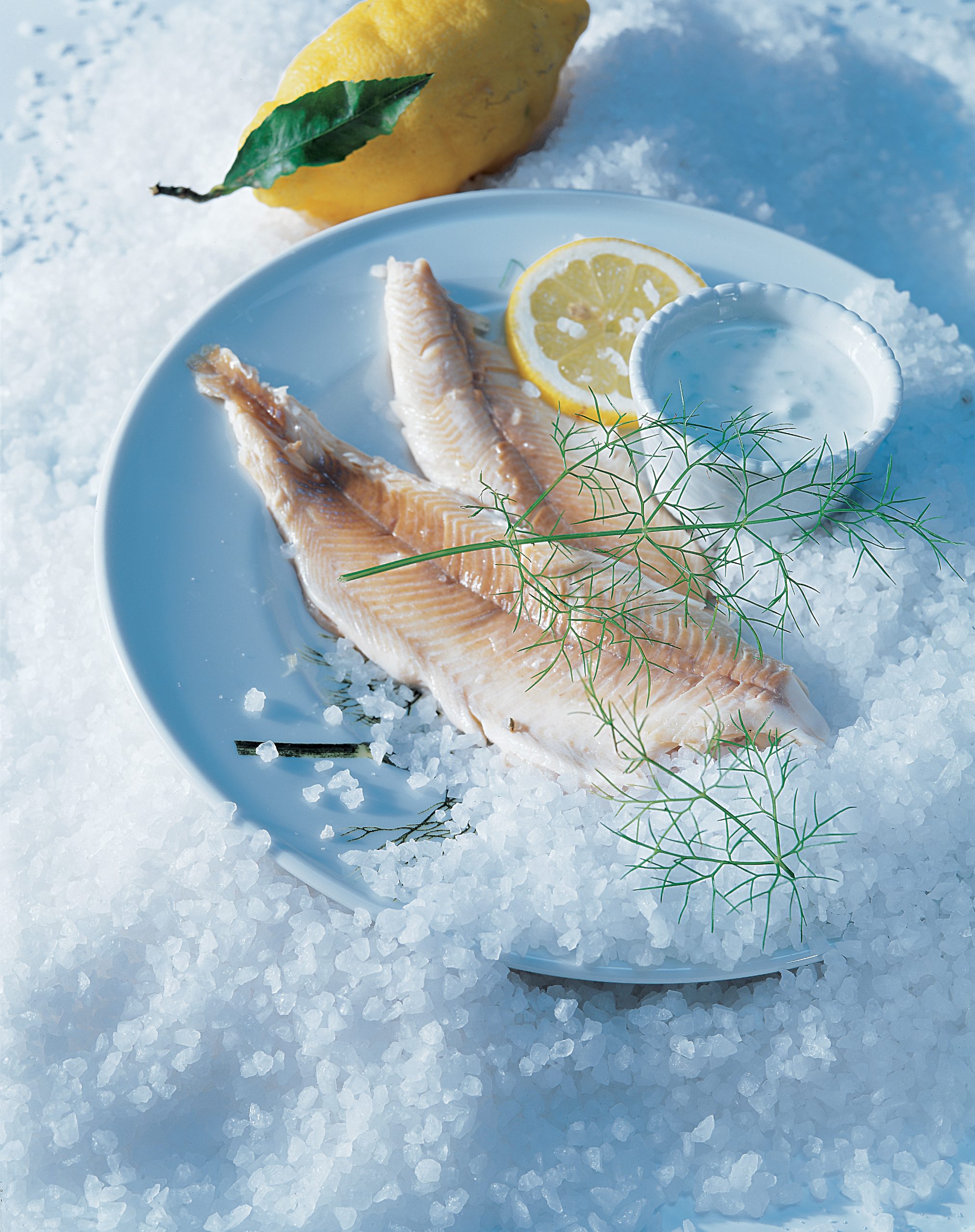 Truites en croûte de sel au fenouil