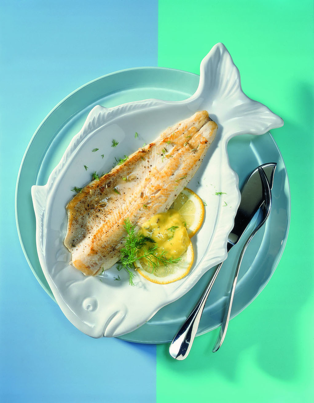 Filets de truite et leur mayonnaise au fenouil