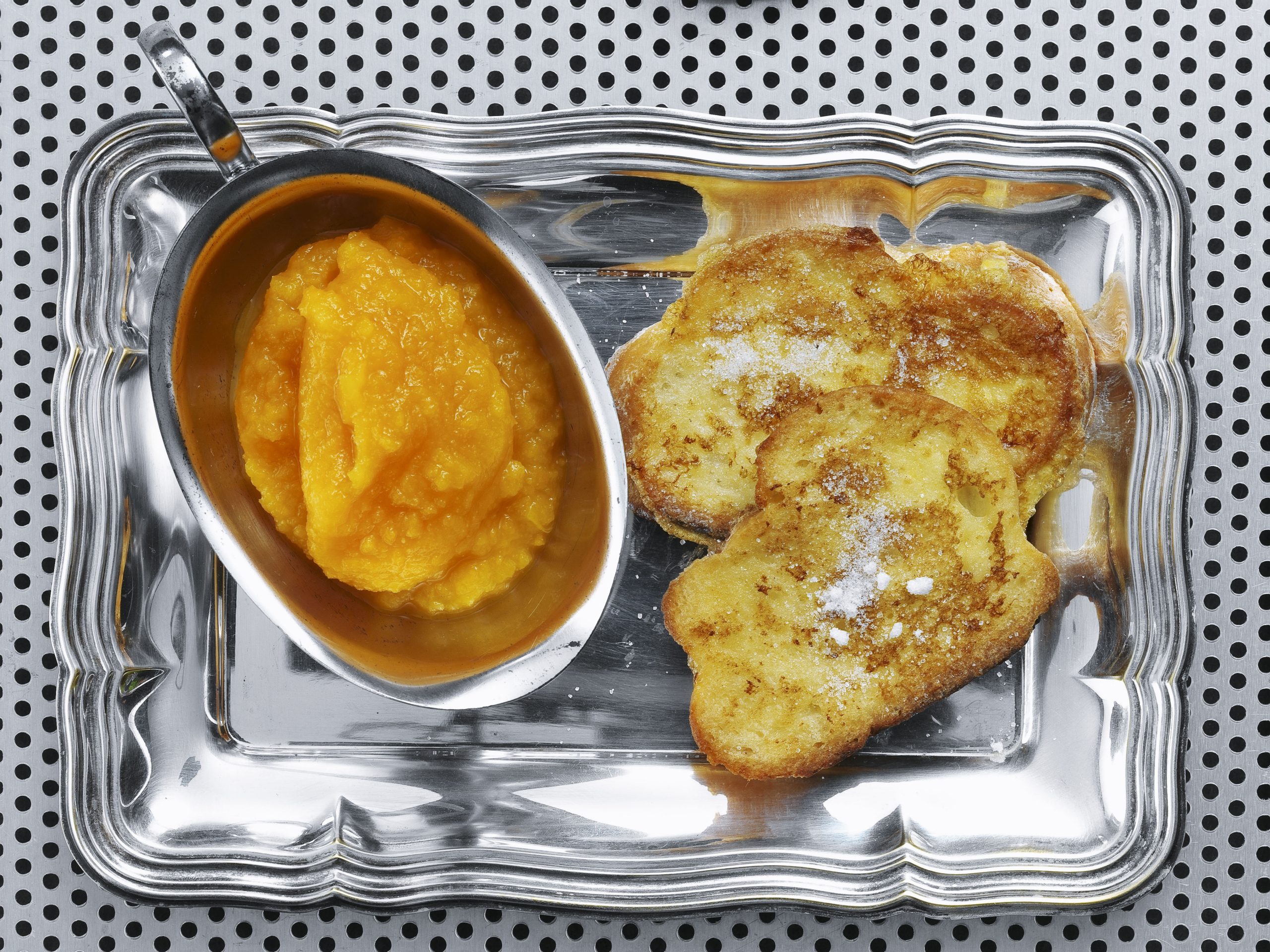 Pain perdu et compote poires-carottes