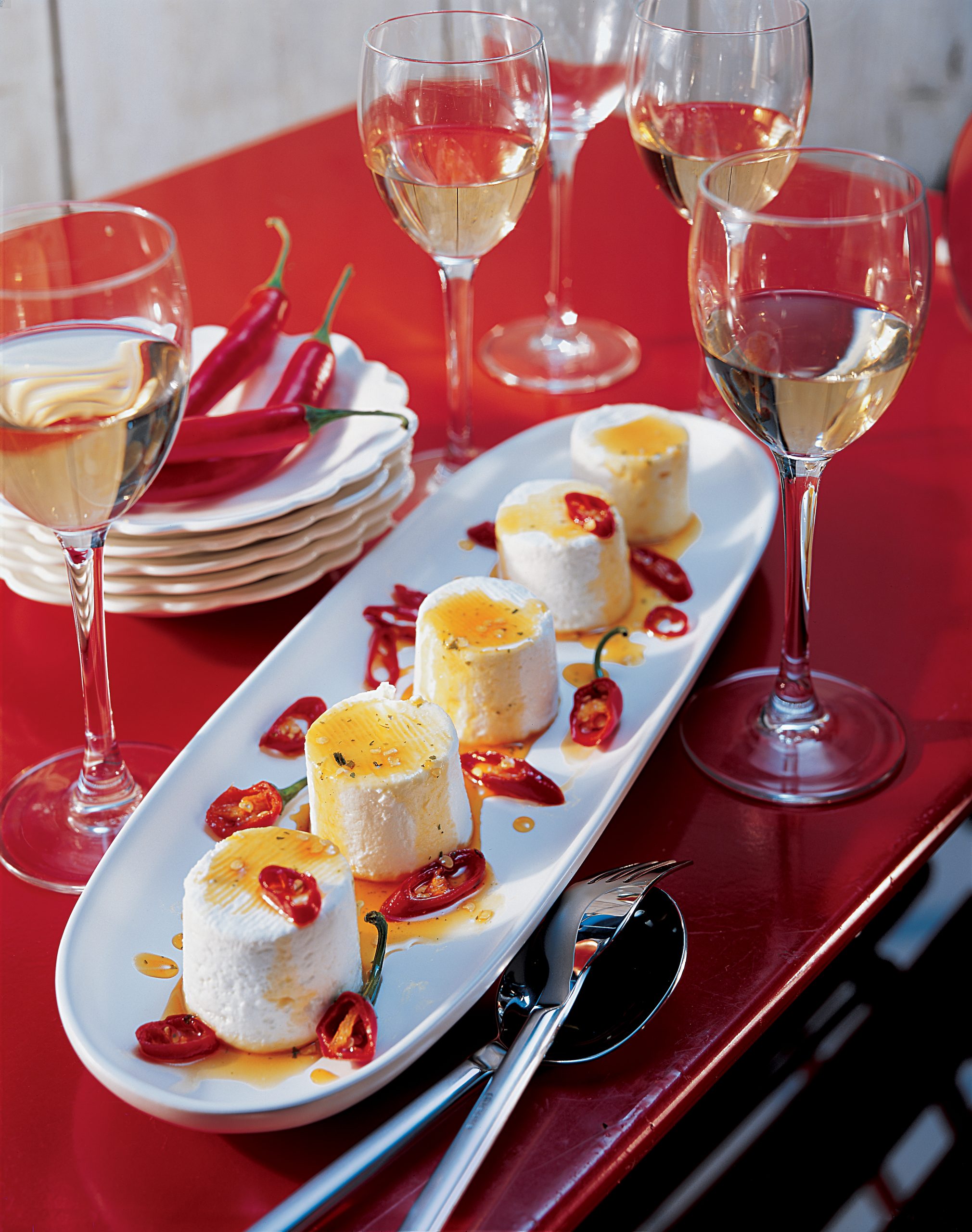 Fromage fraiset ses piments caramélisés
