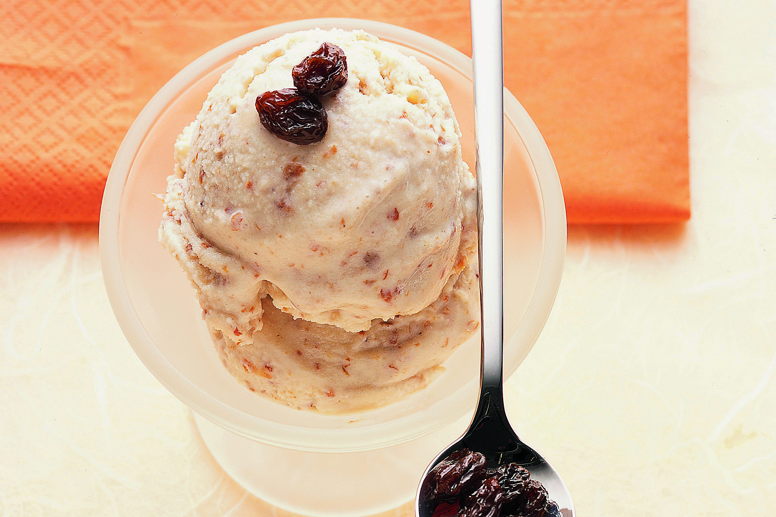 Frozen yogurt aux raisins secs