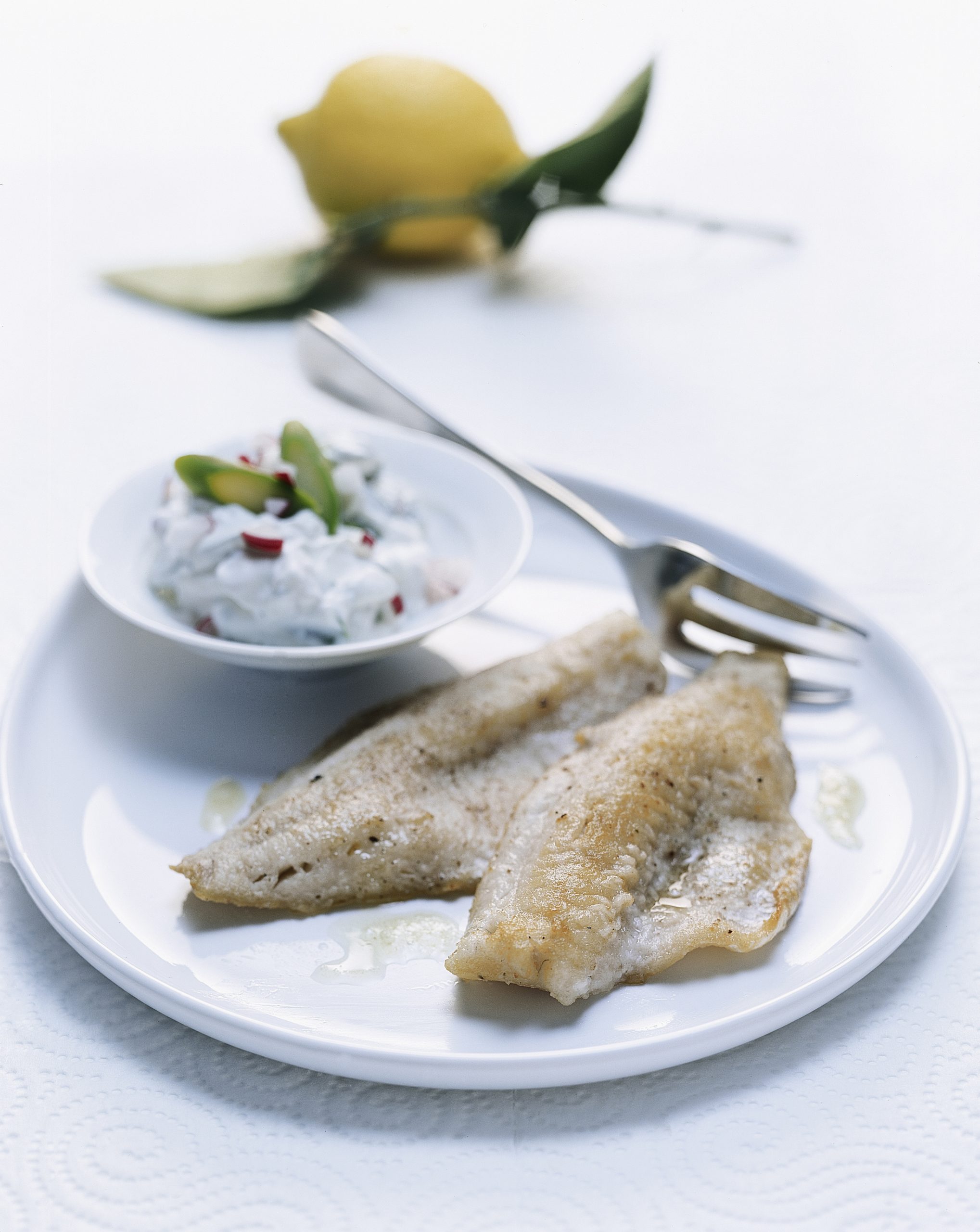 Filets de poisson au séré aux asperges