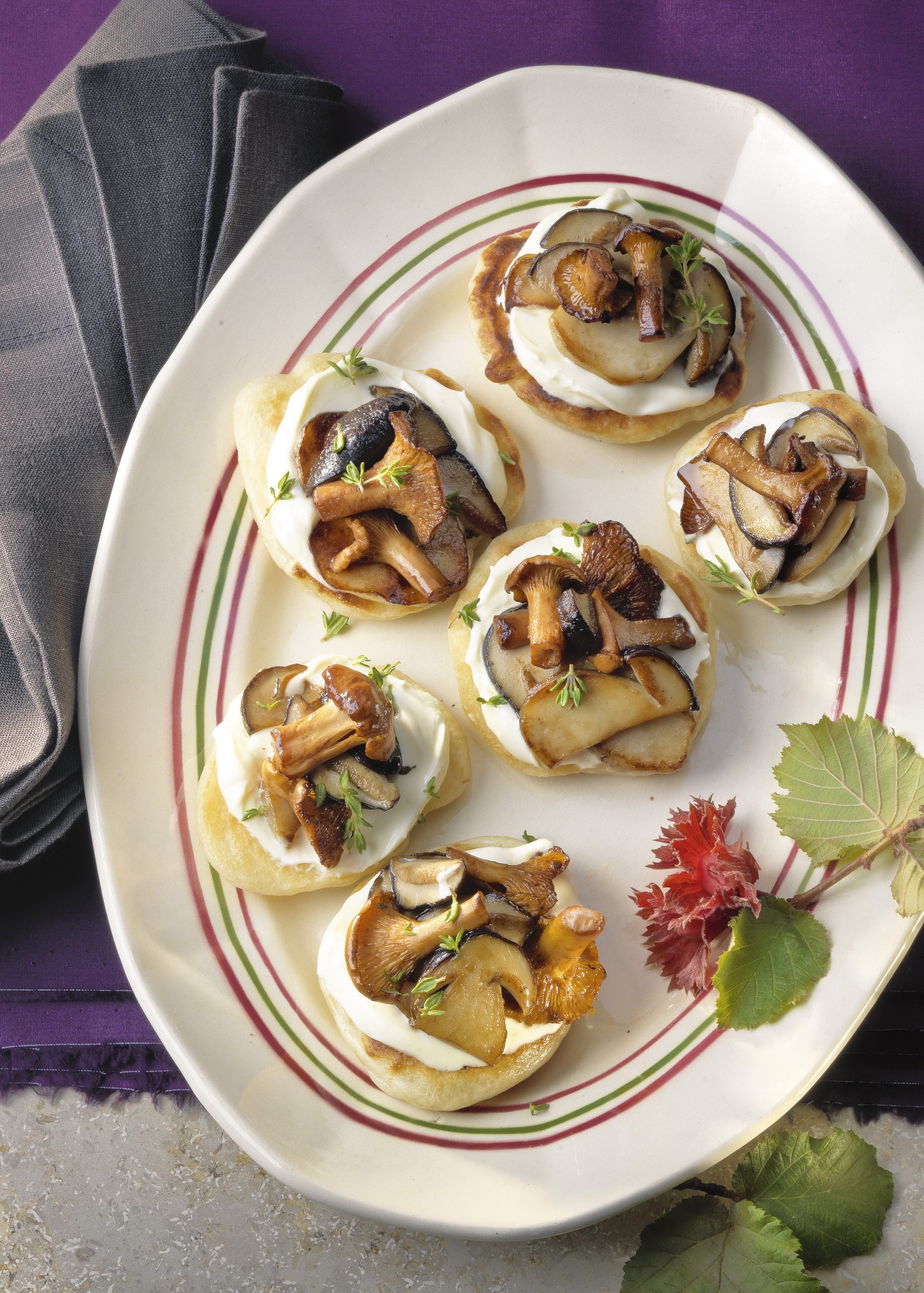 Blinis aux champignons