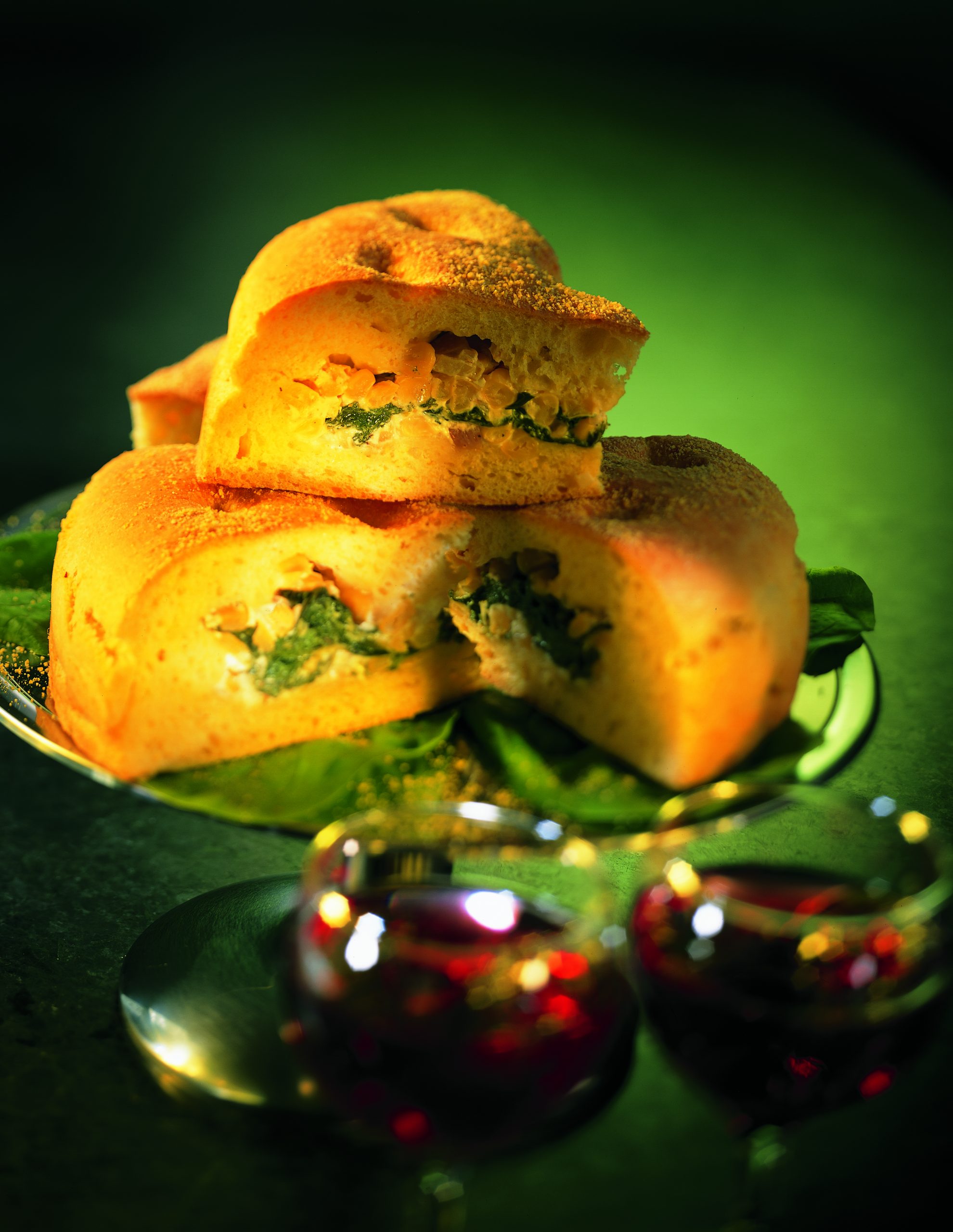Fougasse de maïs fourrée