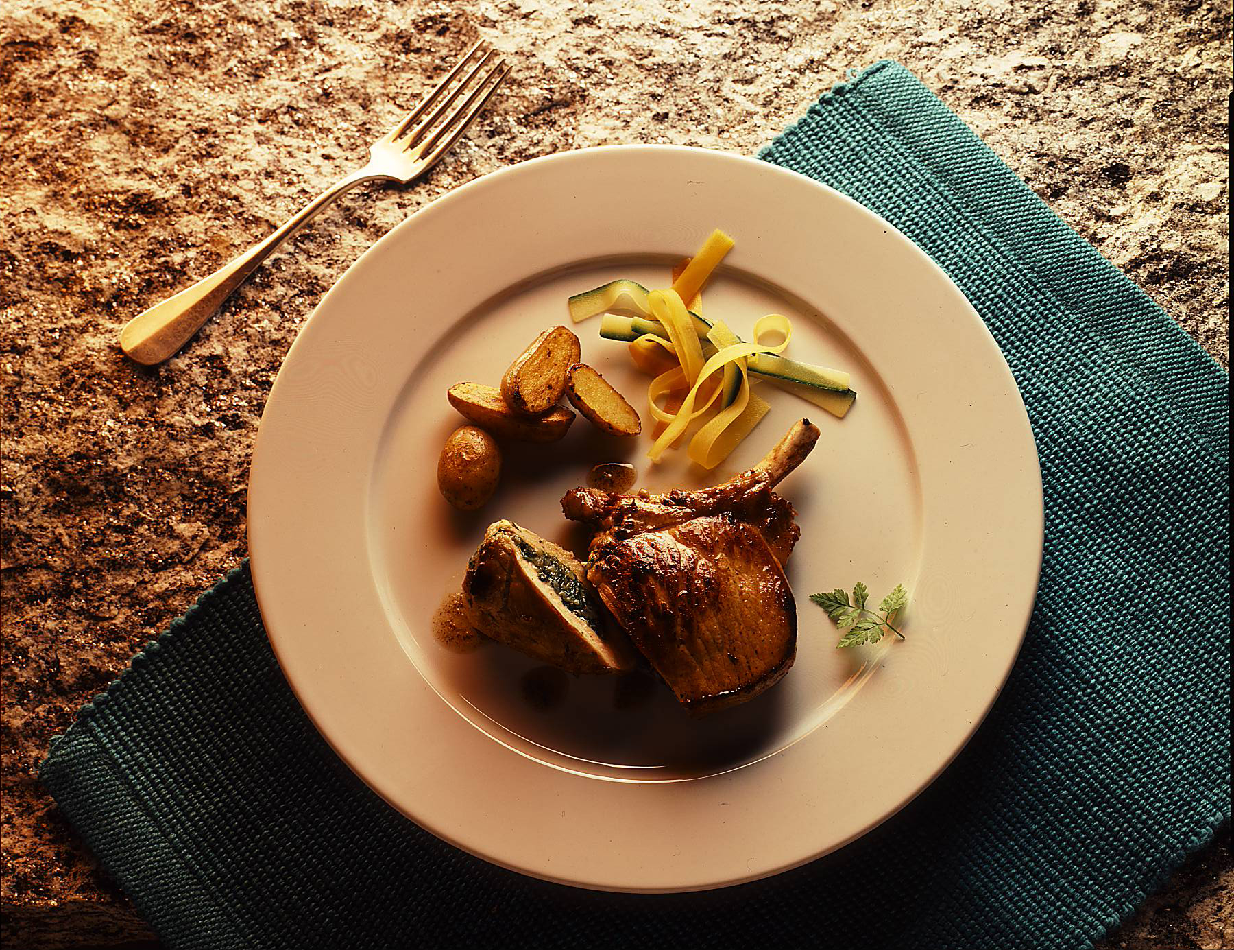 Gefüllte Schweinskoteletts