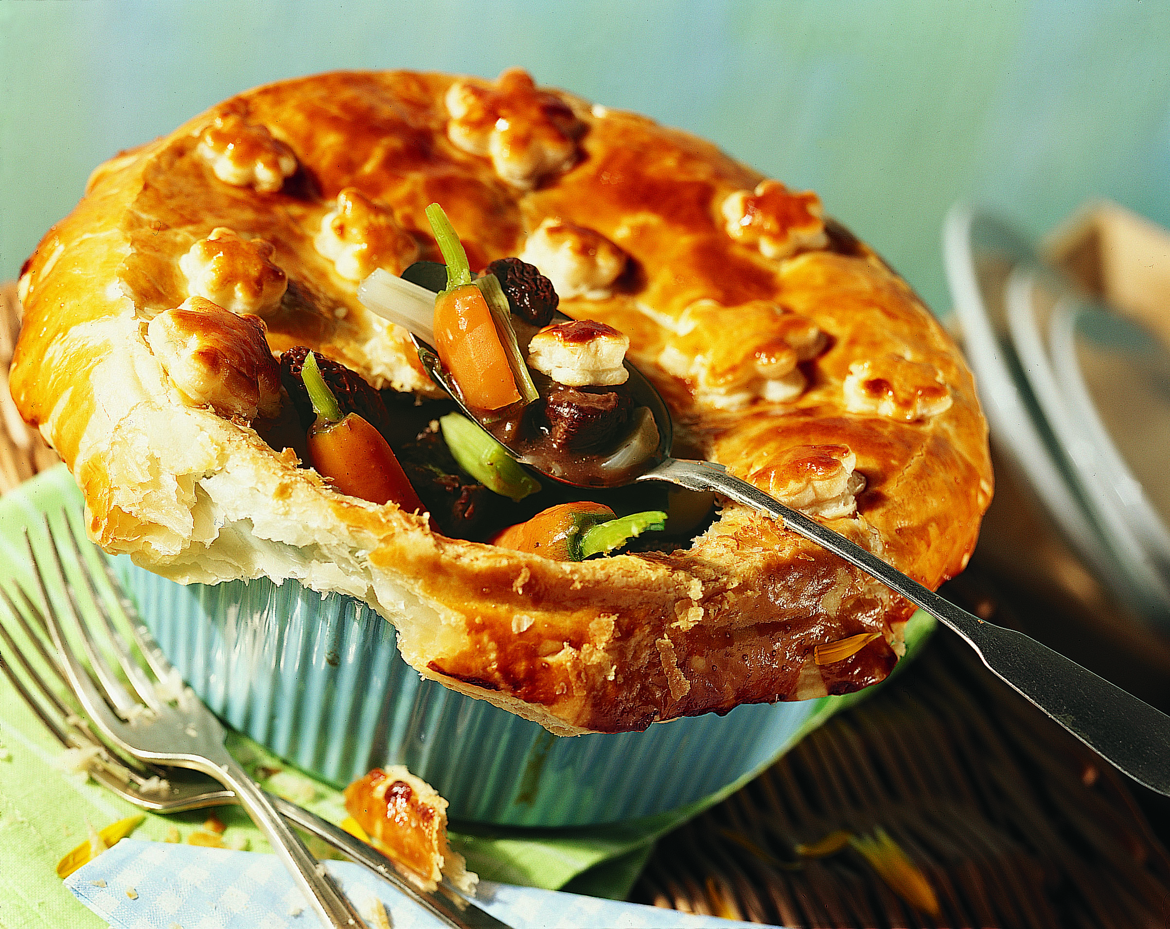 Gemüse-Fleisch-Pie