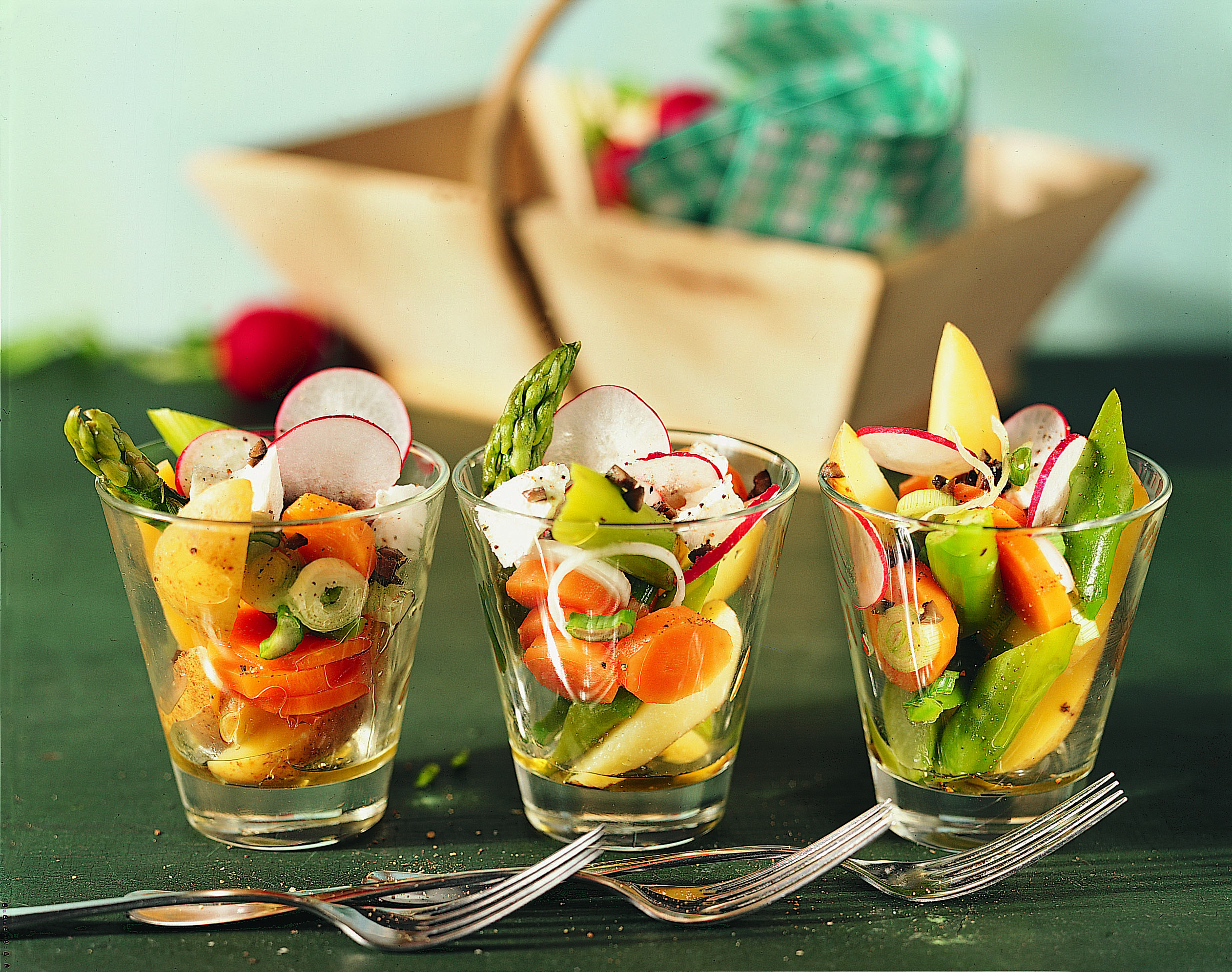 Salade de fromage frais aux légumes
