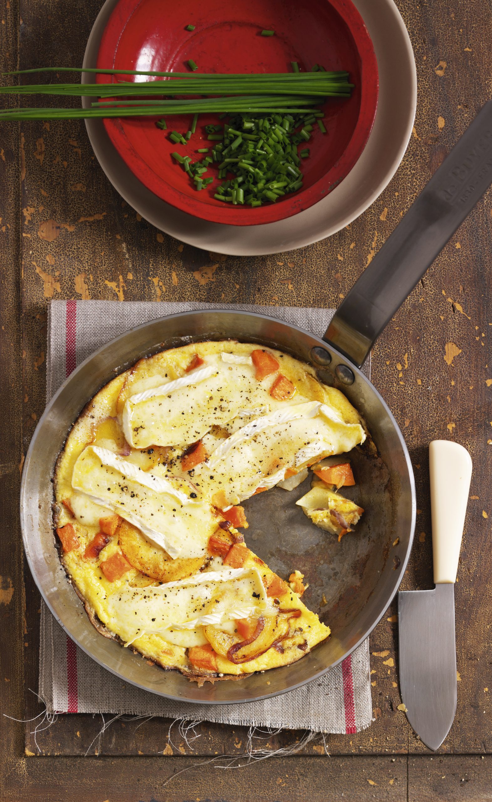 Frittata aux légumes et au Brie