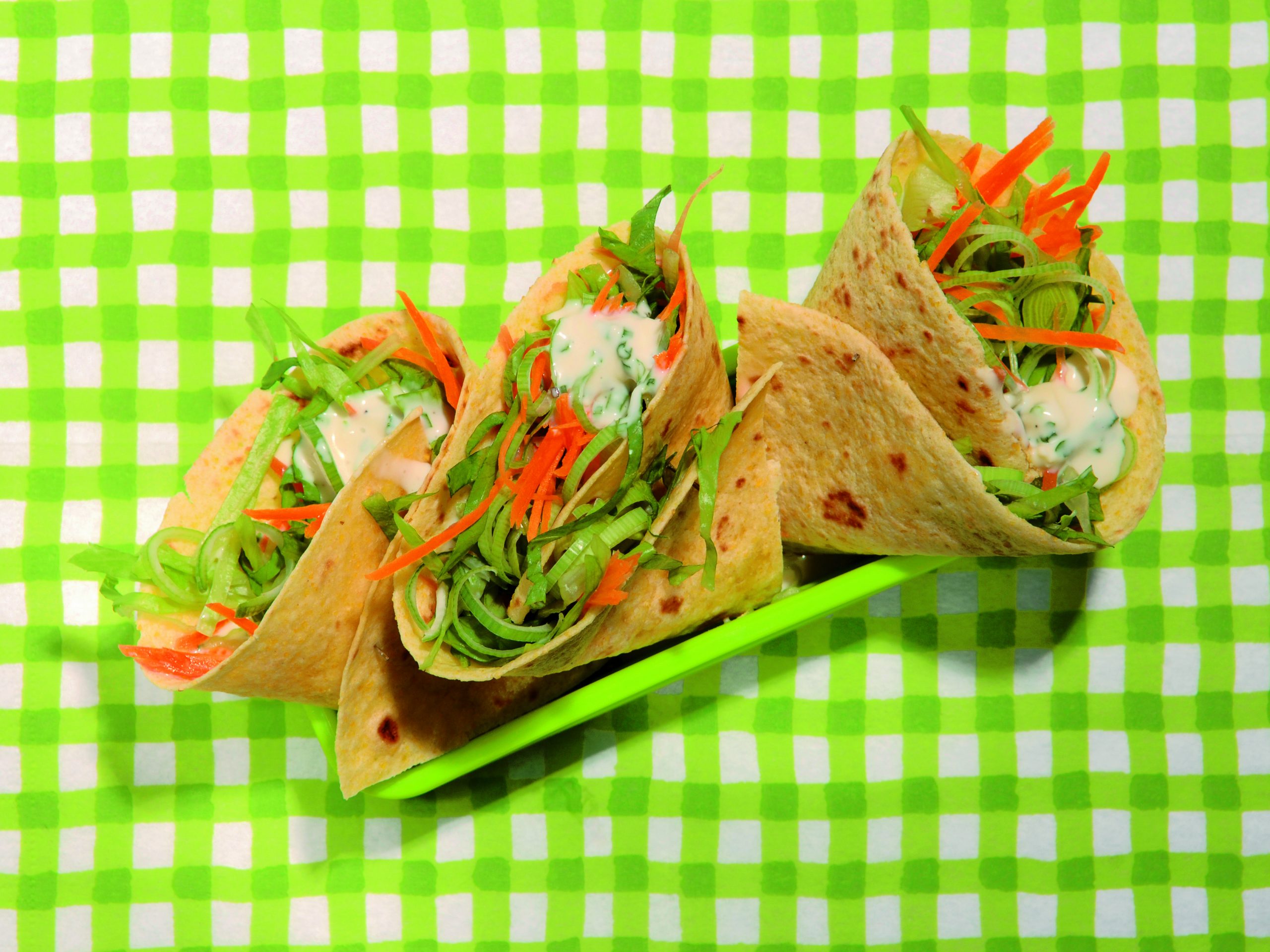 Wraps aux légumes et au camembert