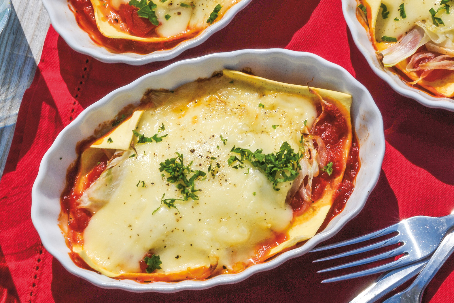Gemüselasagne mit Raclettekäse