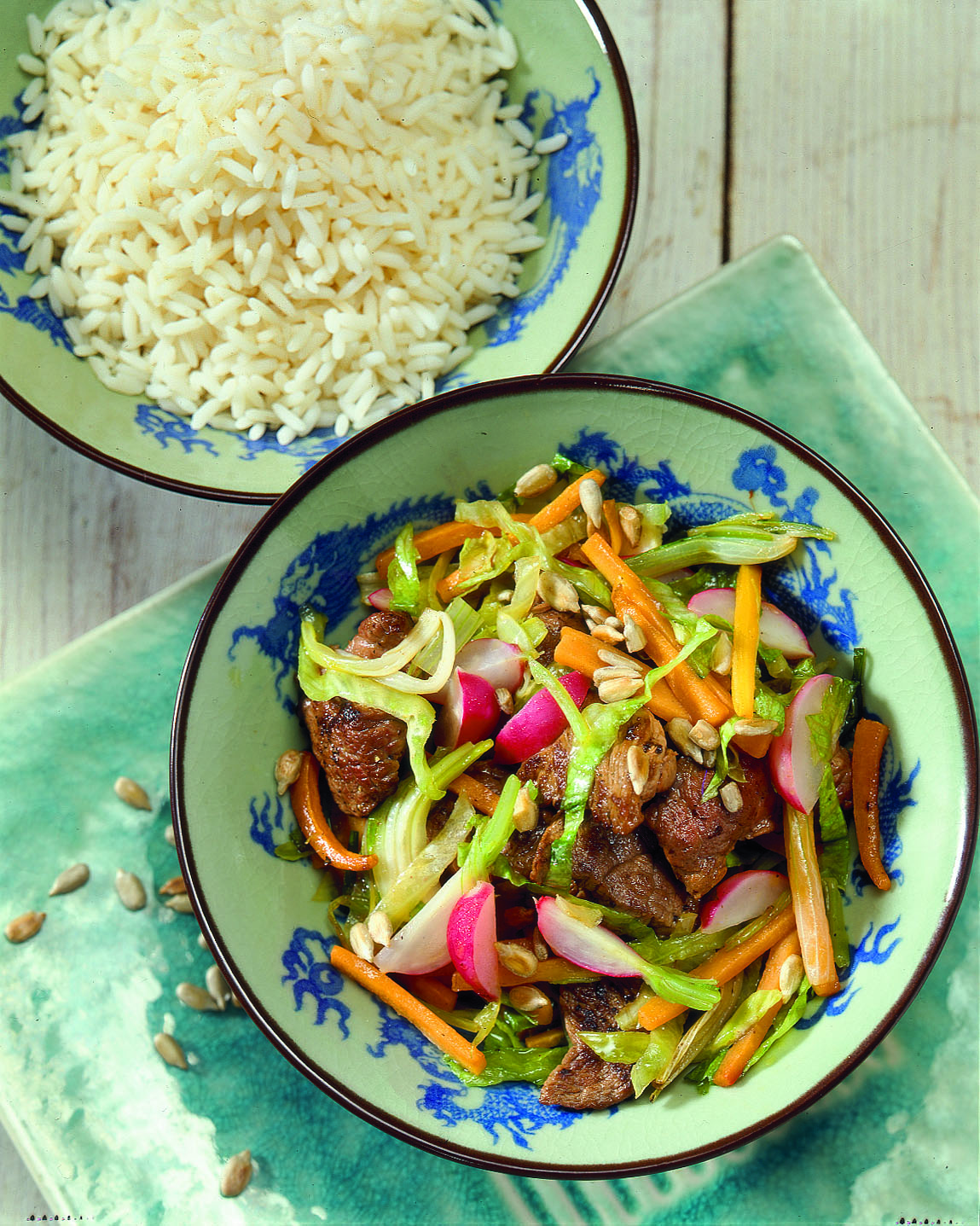 Poêlée de légumes et boeuf