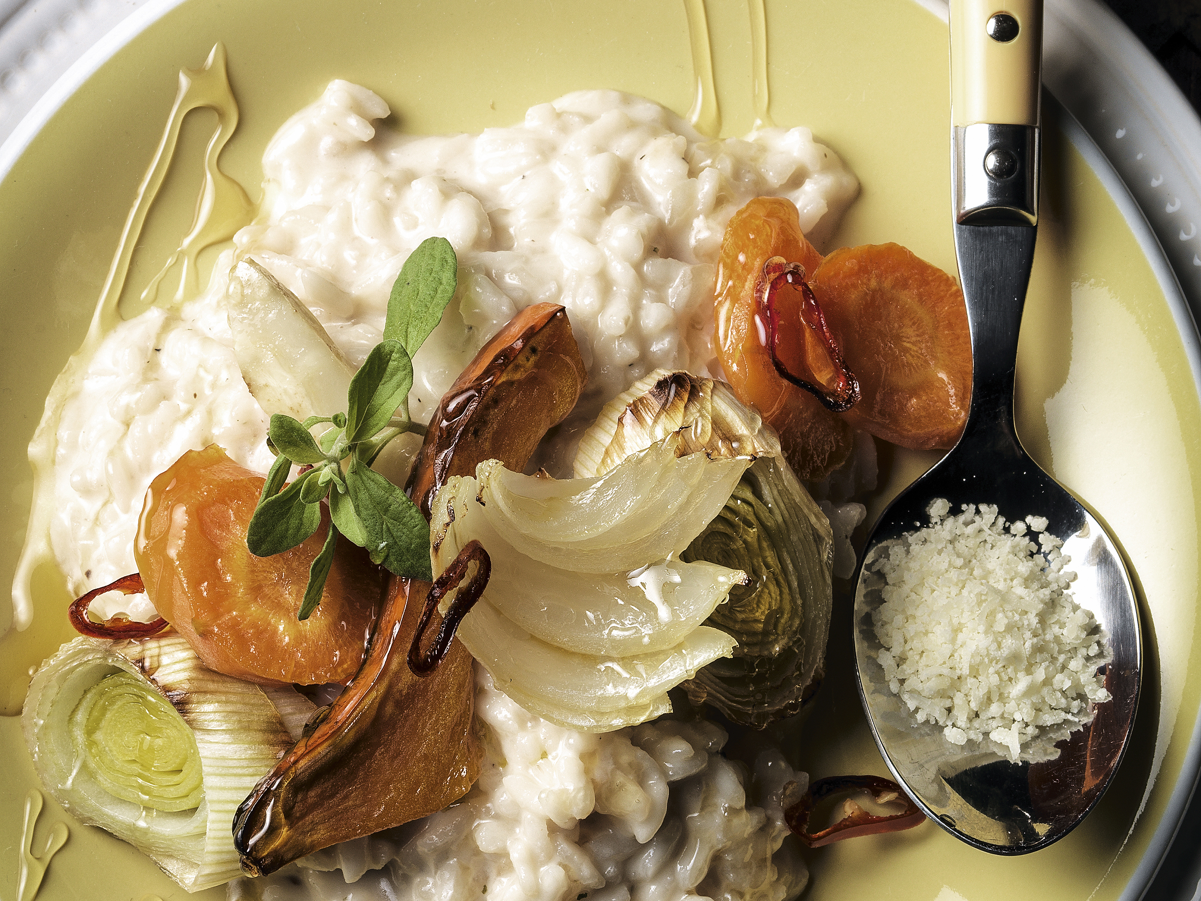 Risotto aux légumes et au miel