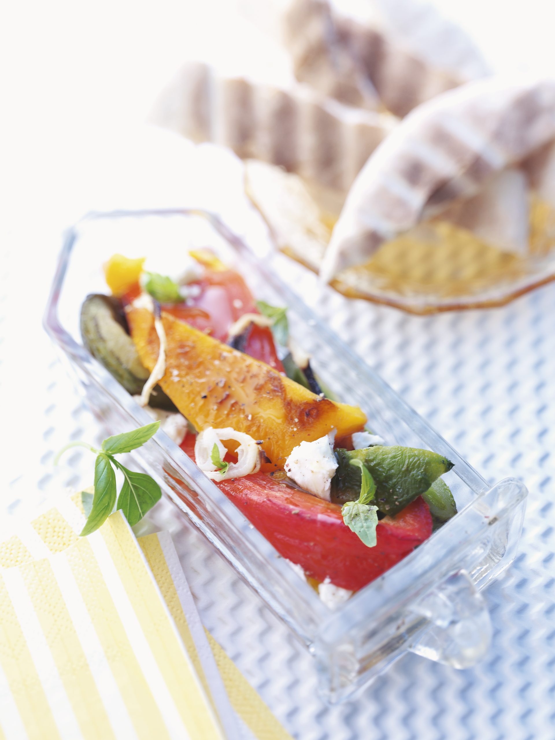 Geröstete Peperoni mit Frischkäse