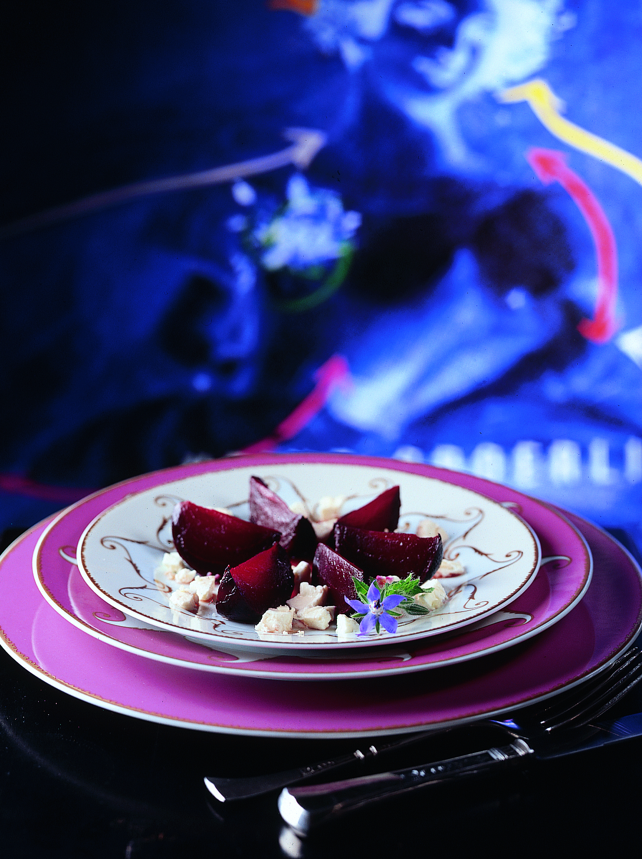 Betteraves rouges rôties au fromage frais