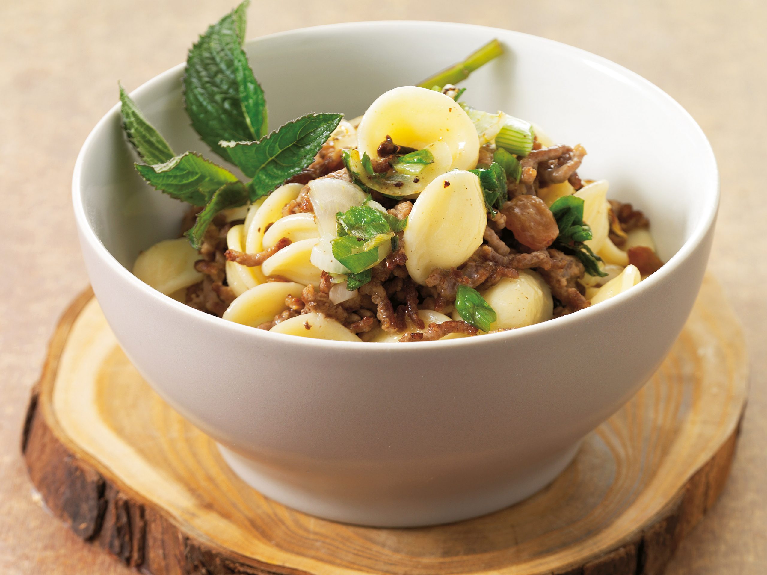 Gewürz-Hackfleisch mit Orechiette