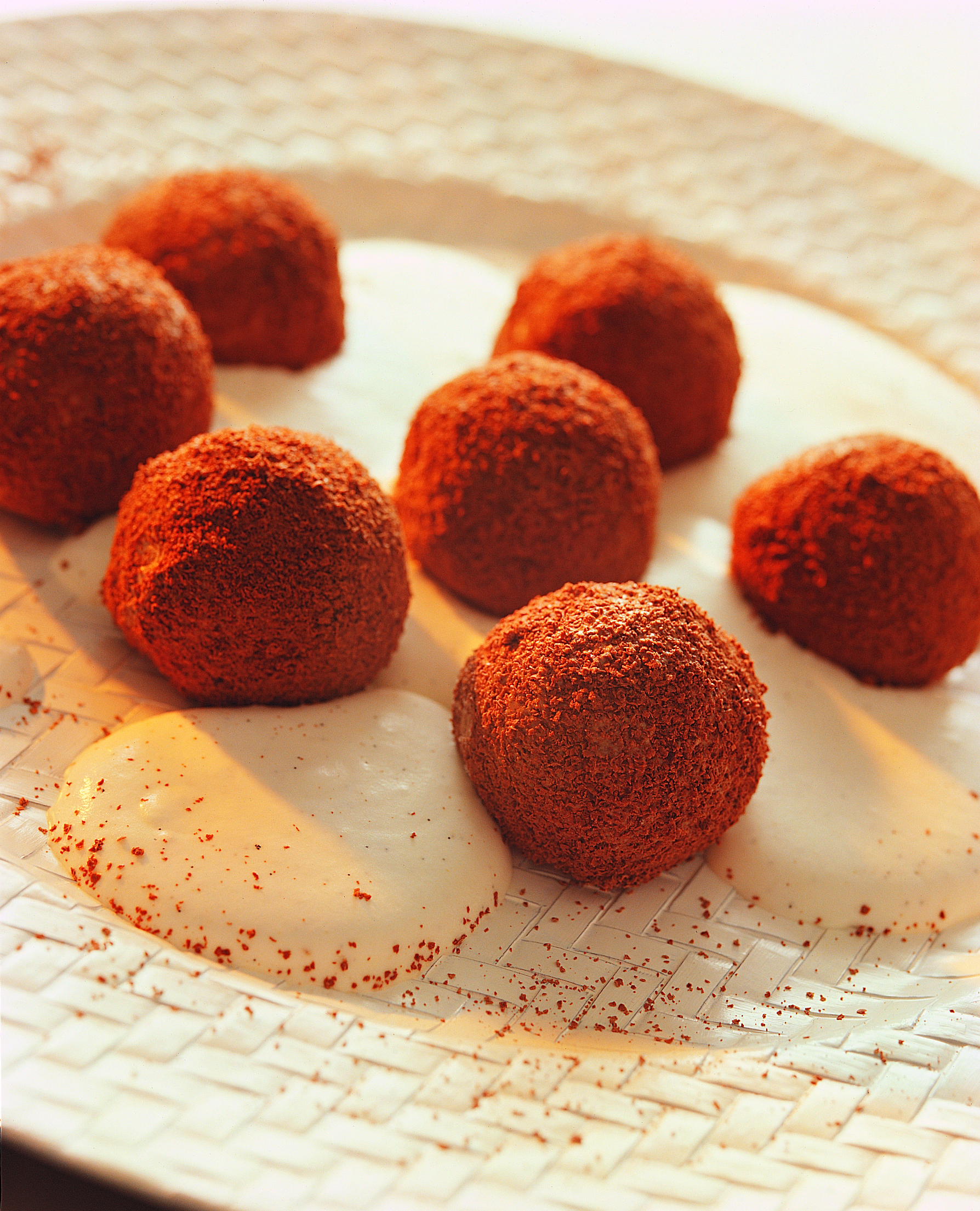 Truffes glacées à la crème vanillée