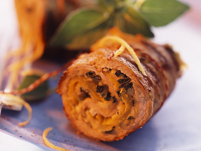 Grillierte Kalbsröllchen