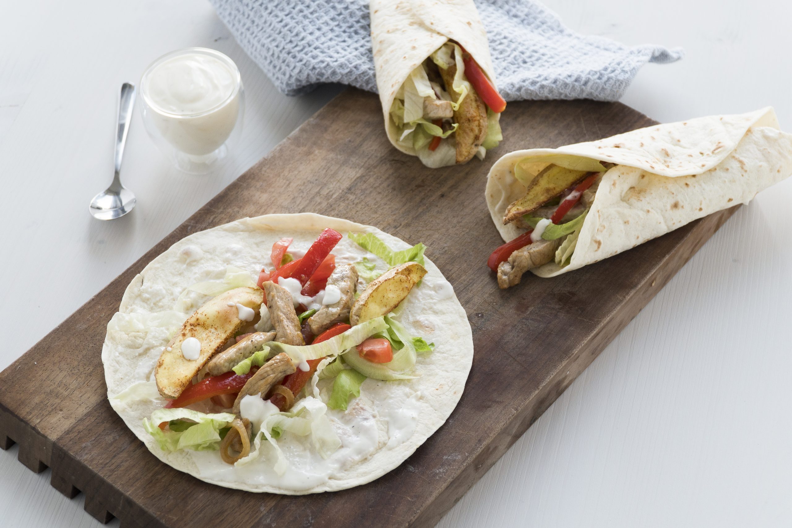 Gyros-Wrap mit Kartoffeln