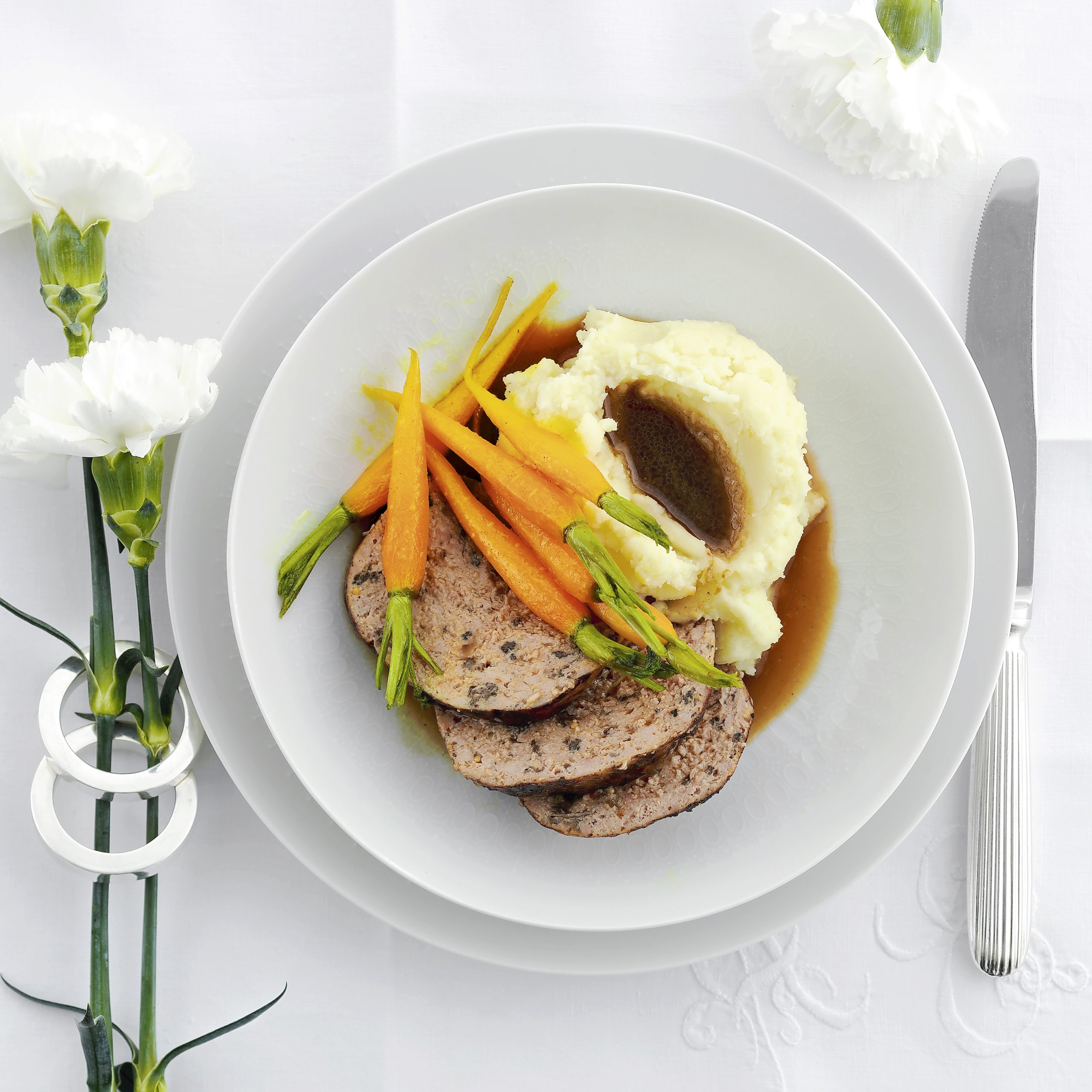 Hackbraten mit Morcheln