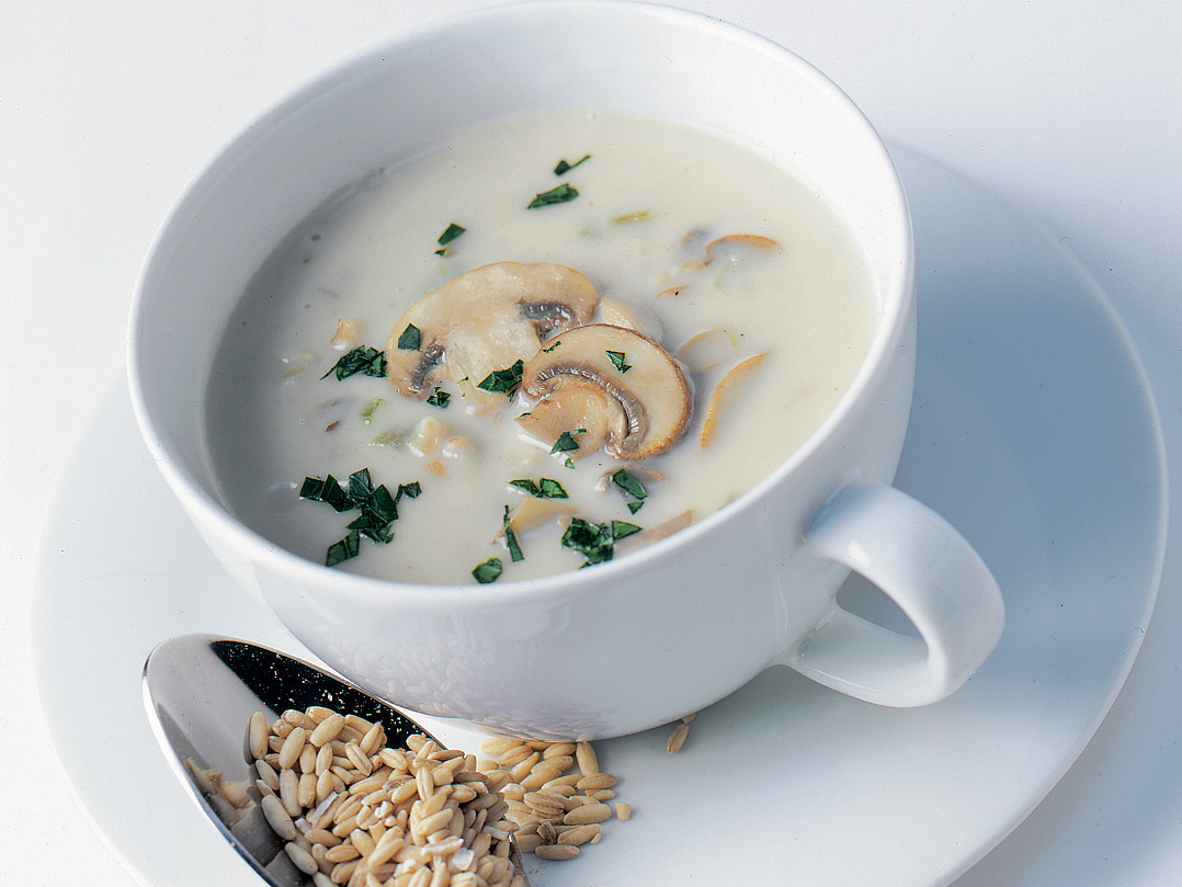 Haferkern-Champignonsuppe