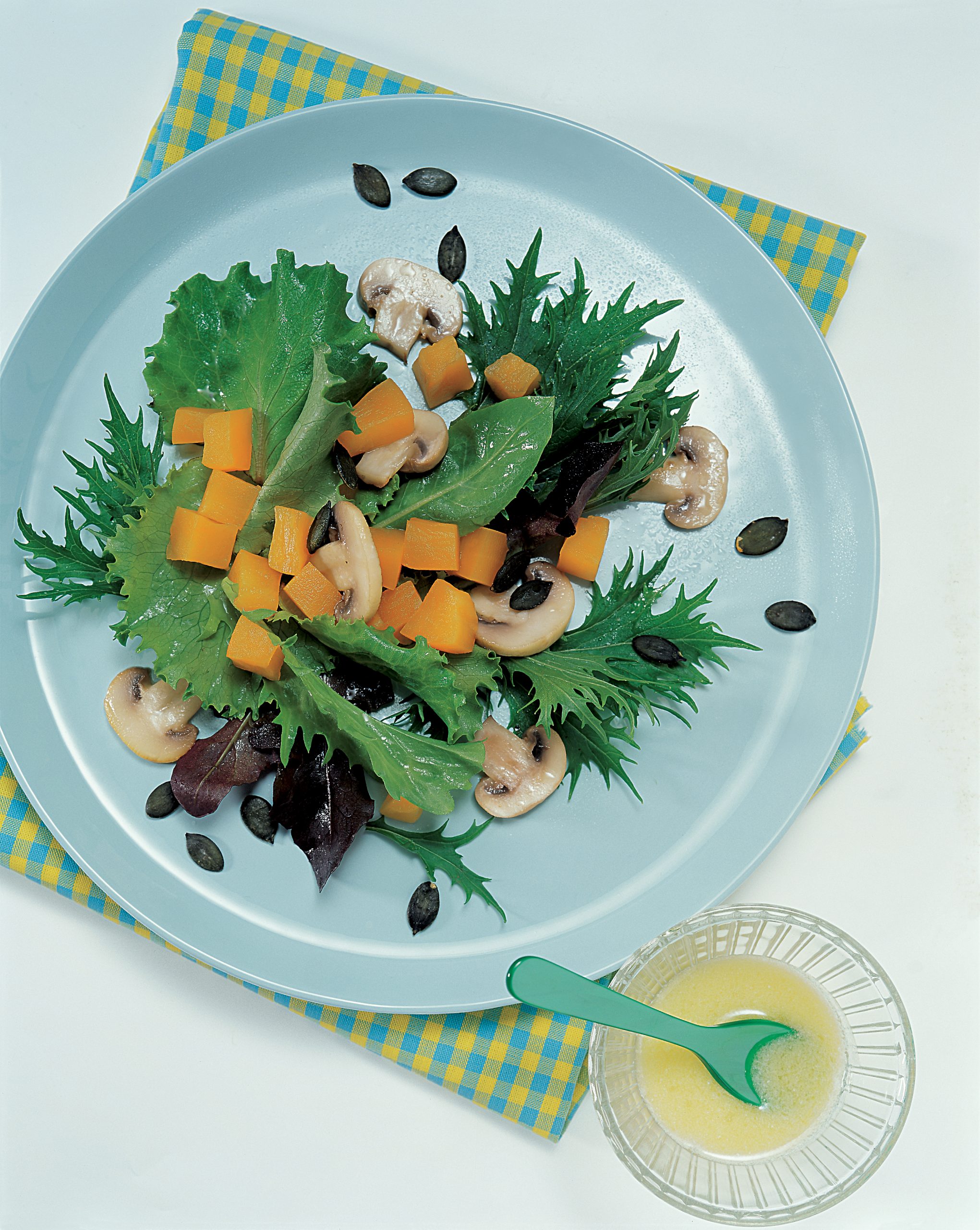 Salade automnale aux champignons et à la courge