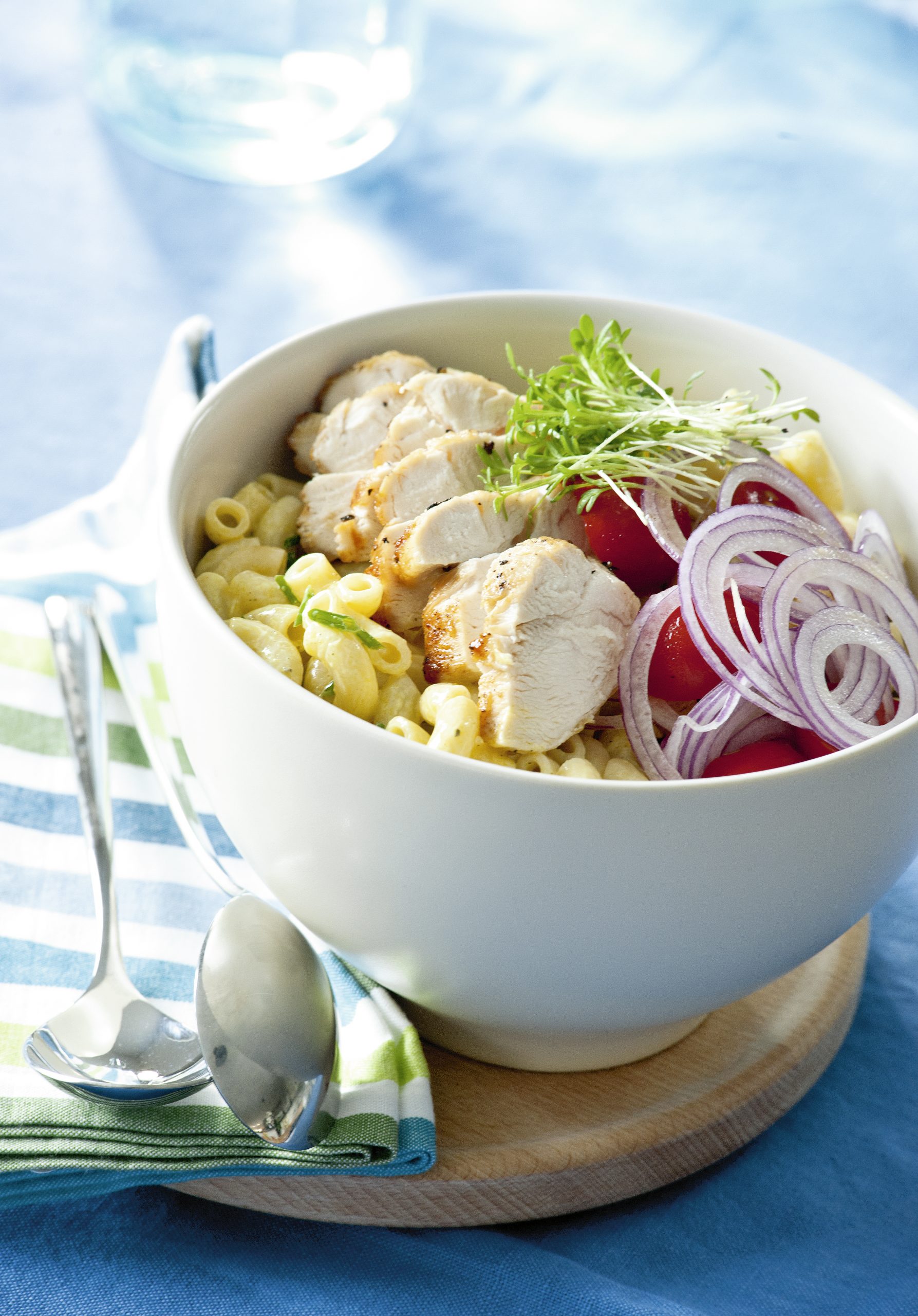 Salade de cornettes au poulet