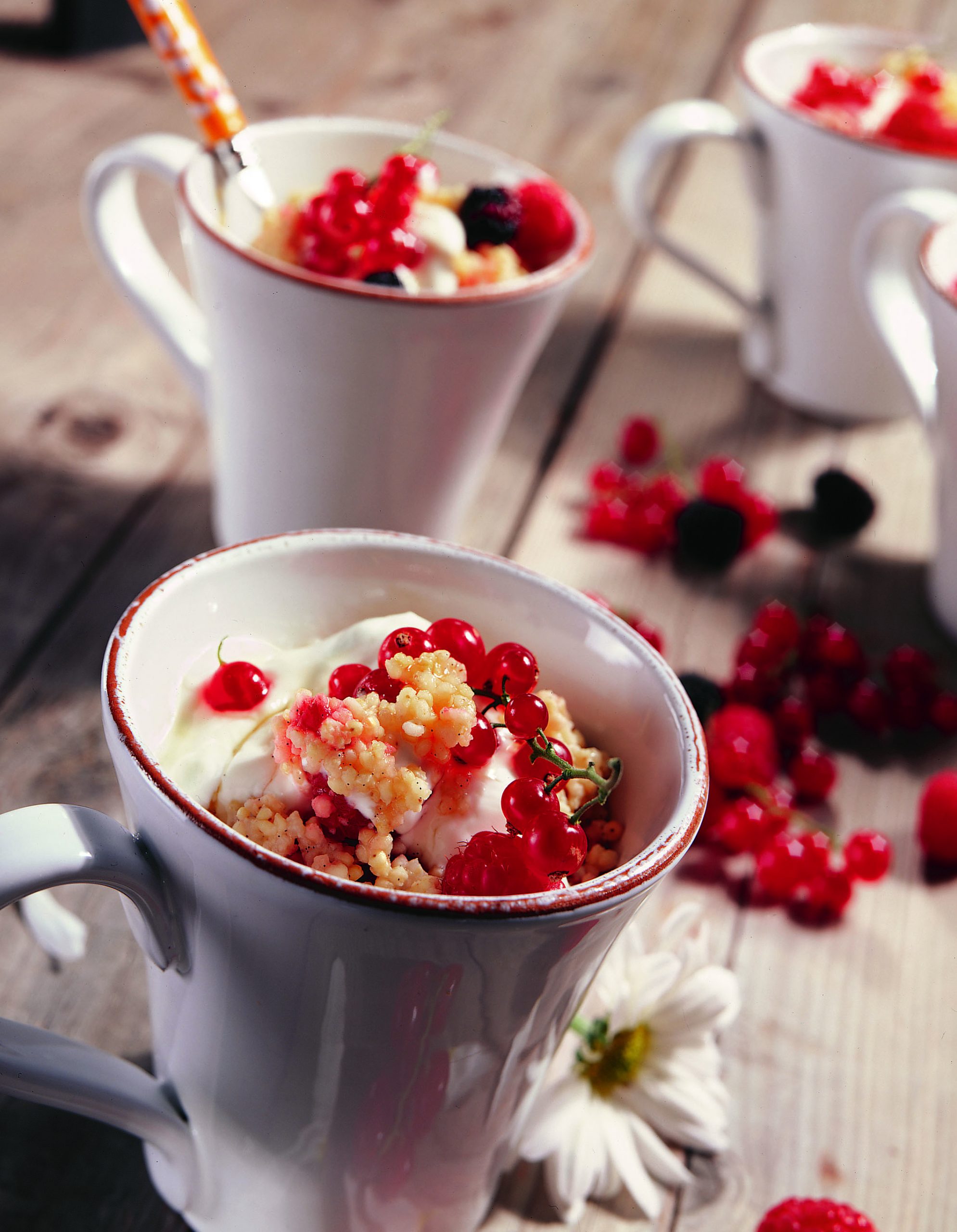 Bircher au millet miel et fruits rouges
