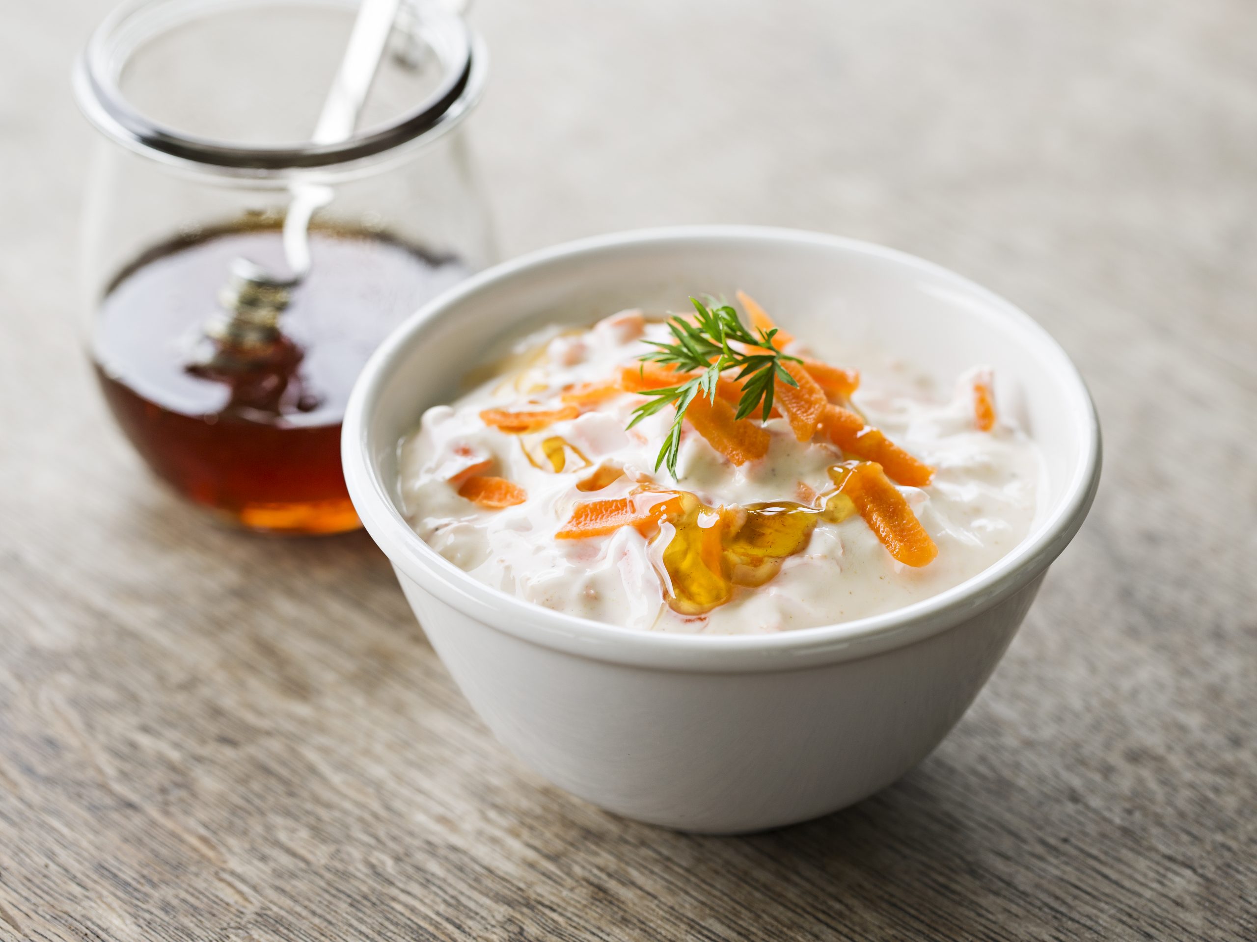 Joghurt-Rüebli-Honig-Sauce (Fondue Chinoise oder Dip)