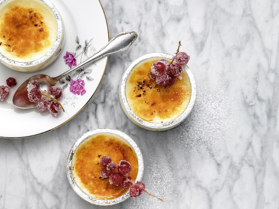 Crème brûlée aux raisinets