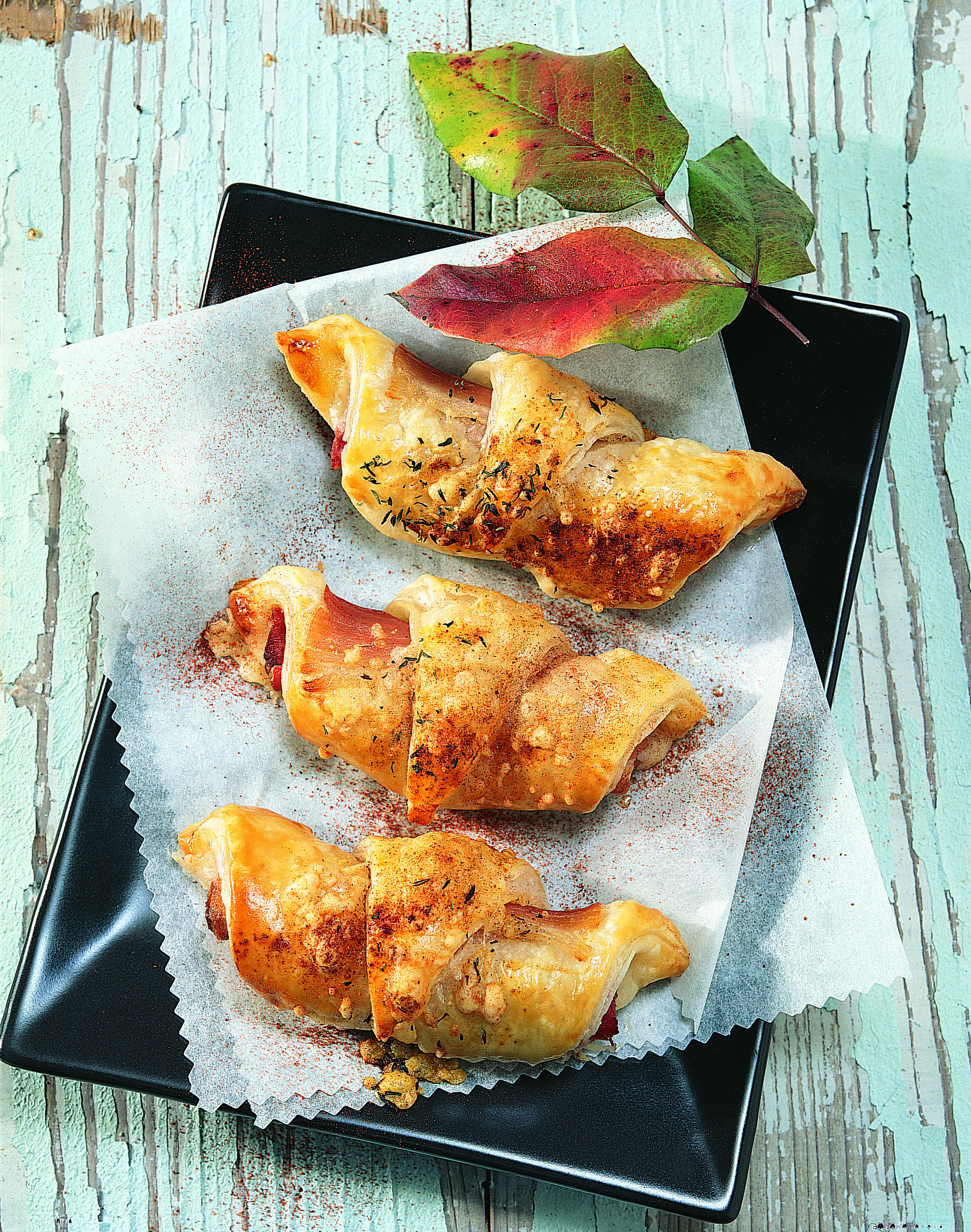 Croissants au fromage et au jambon