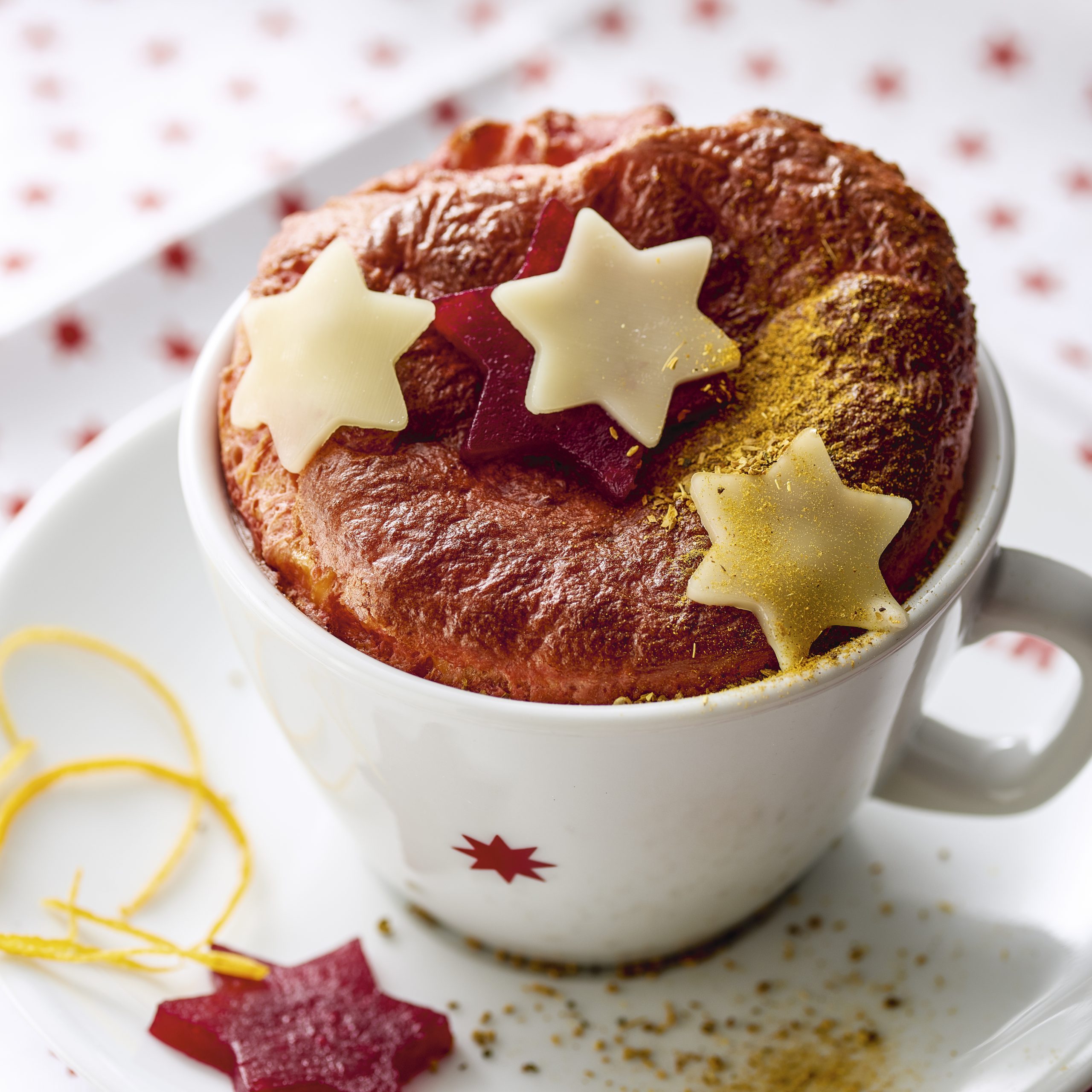 Käse-Soufflé mit Randen