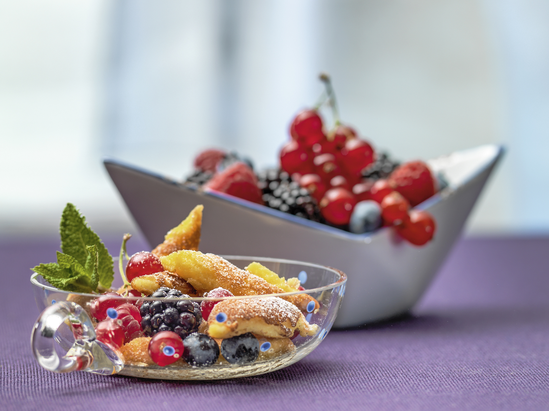 Kaiserschmarrn (crêpe de l'empereur) aux fruits rouges