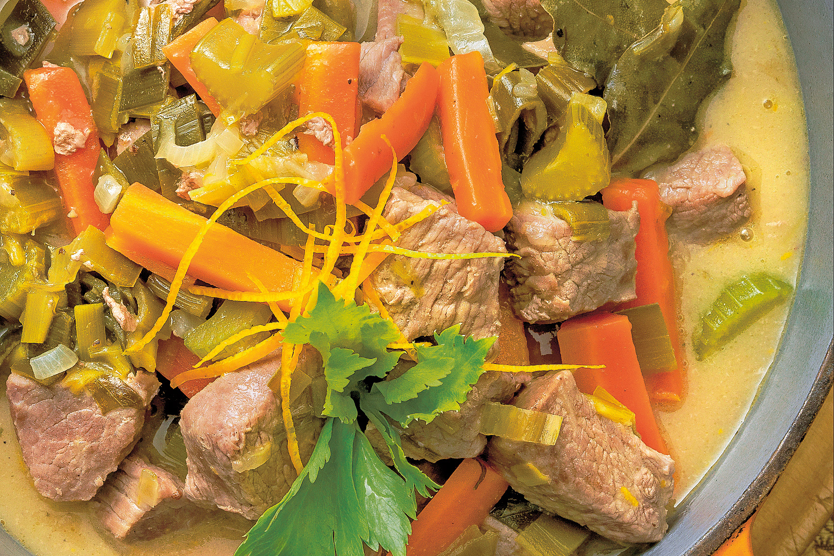 Kalbsblankett an Orangensauce