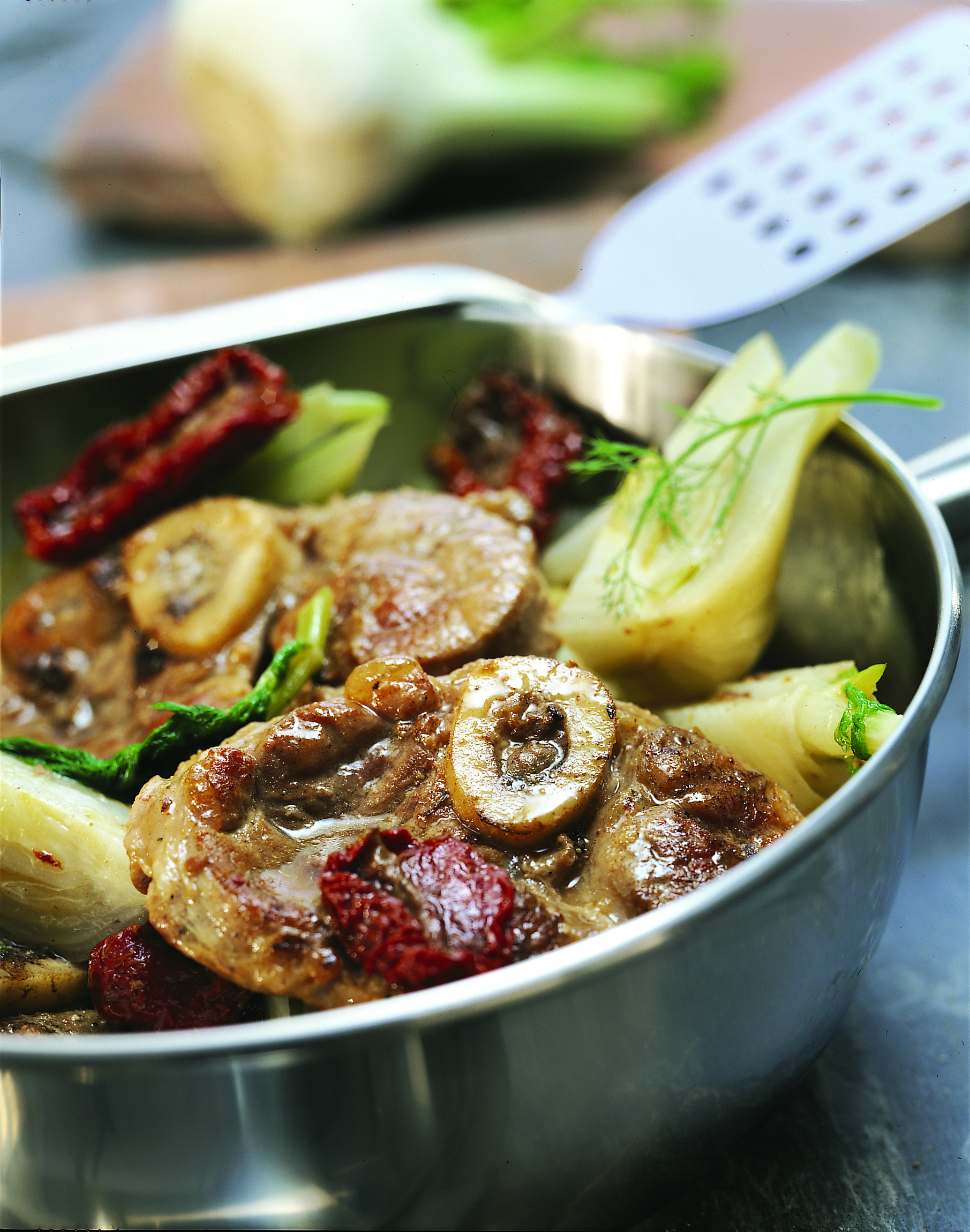 Kalbshaxen mit Fenchel