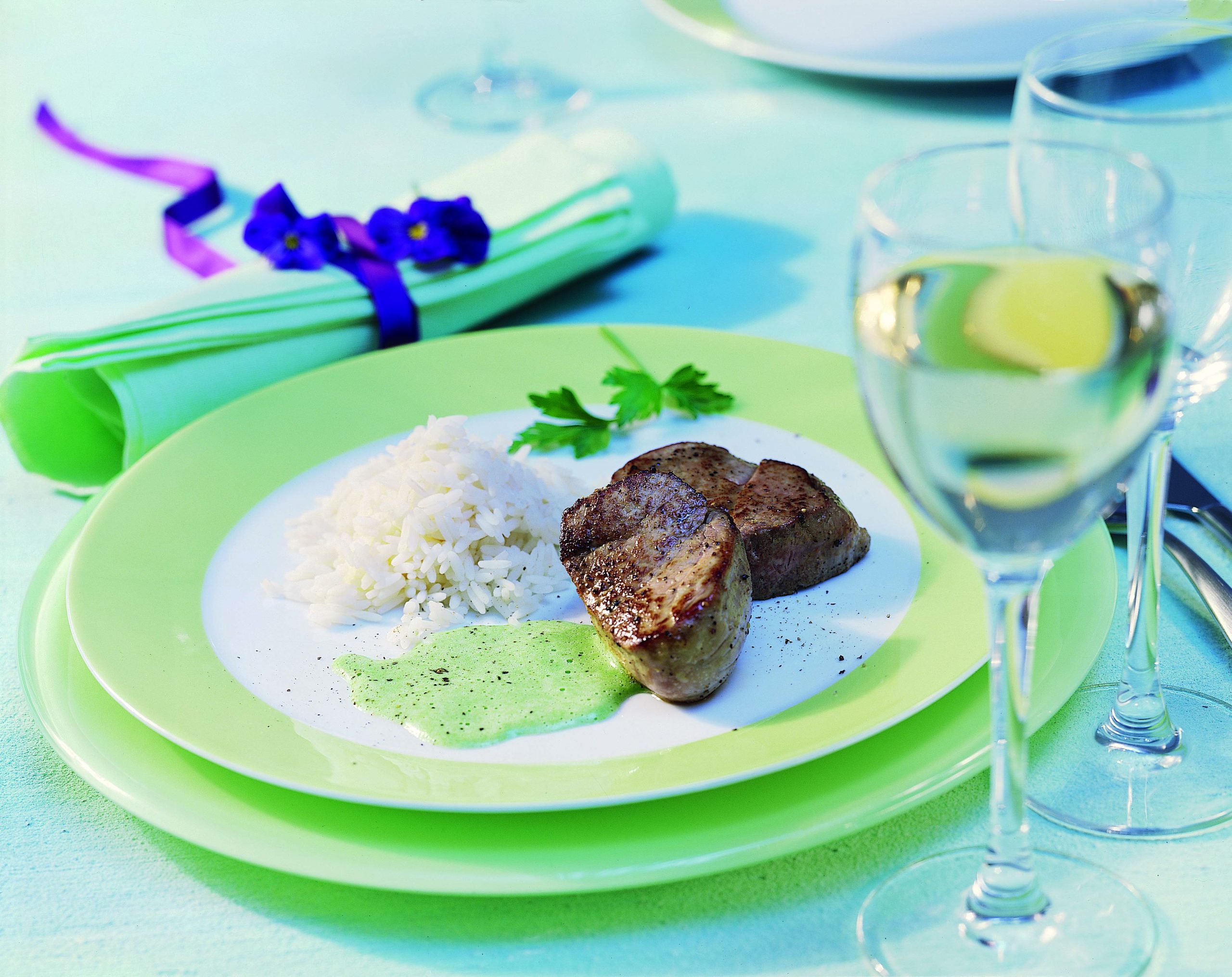 Médaillons de veau sauce persil