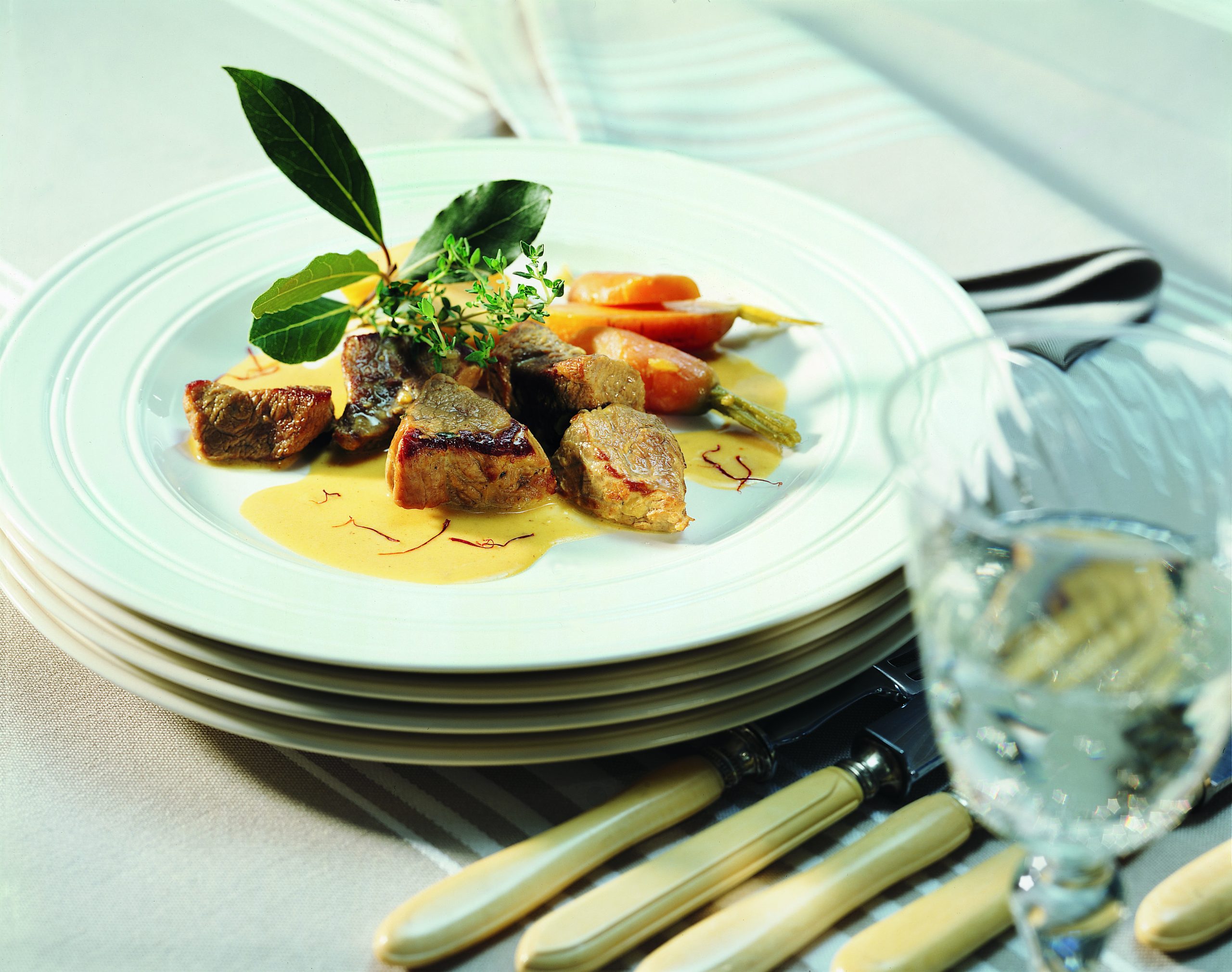 Ragoût de veau au thym et safran