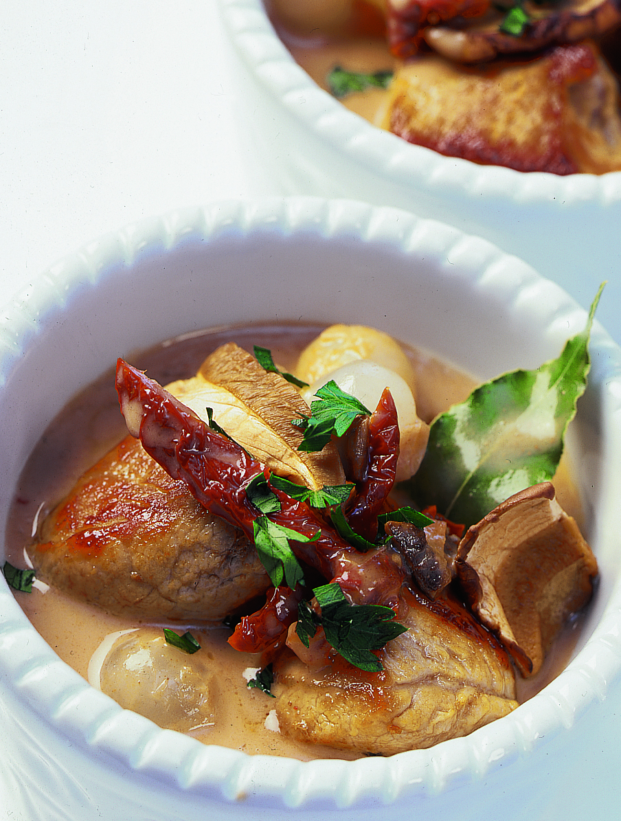 Kalbsragout mit Steinpilzen