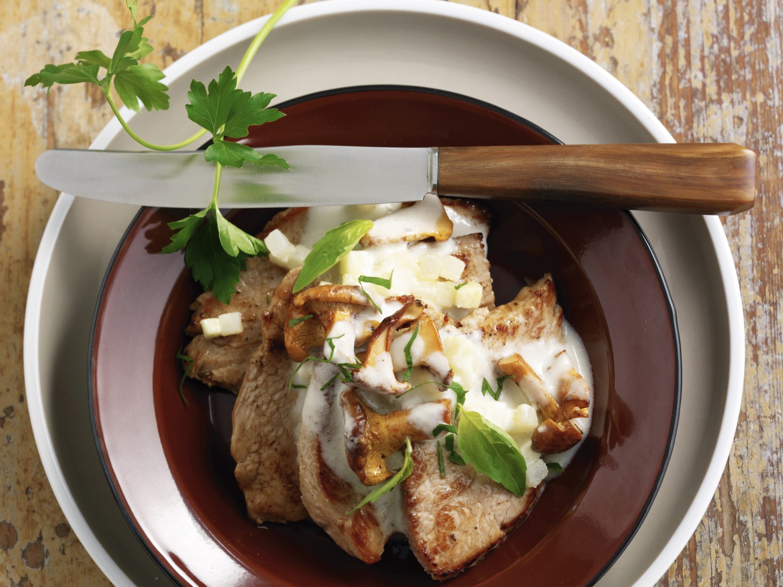 Escalopes de veau sauce au colrave