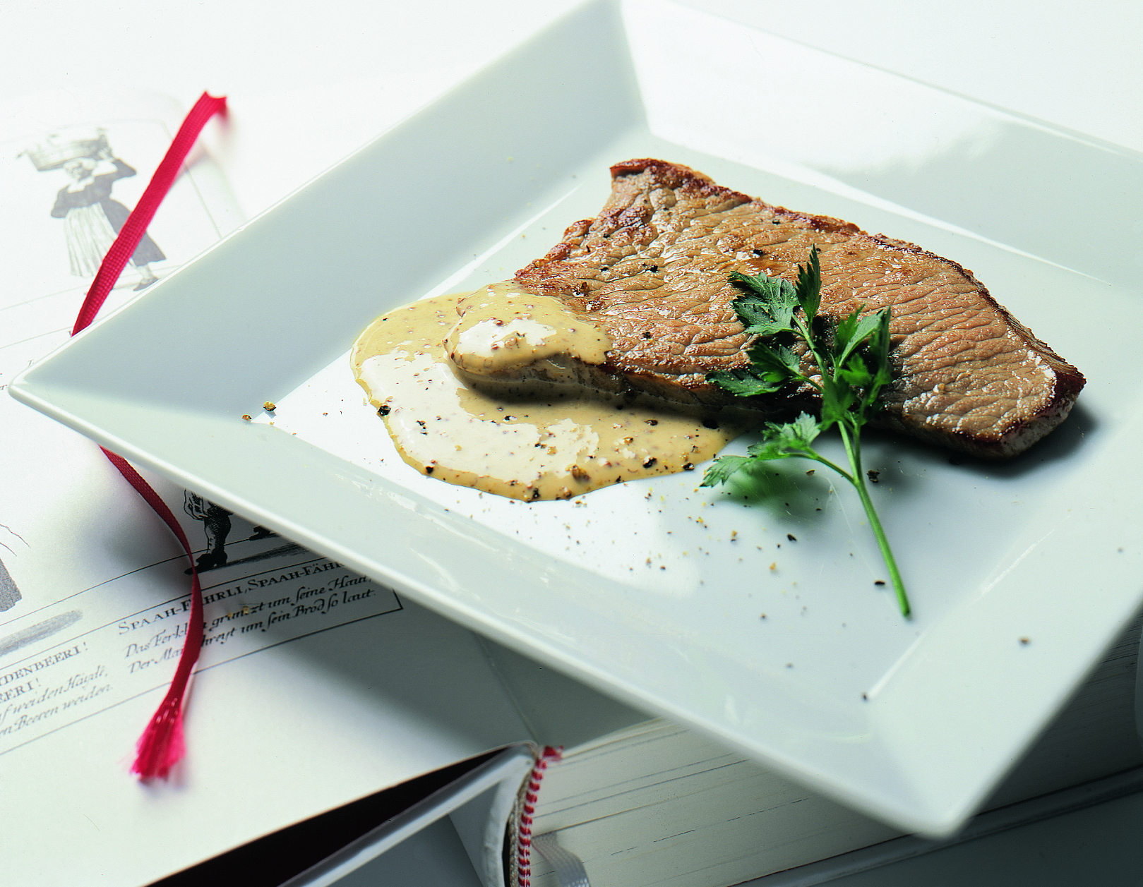 Escalopes de veau sauce crème et moutarde