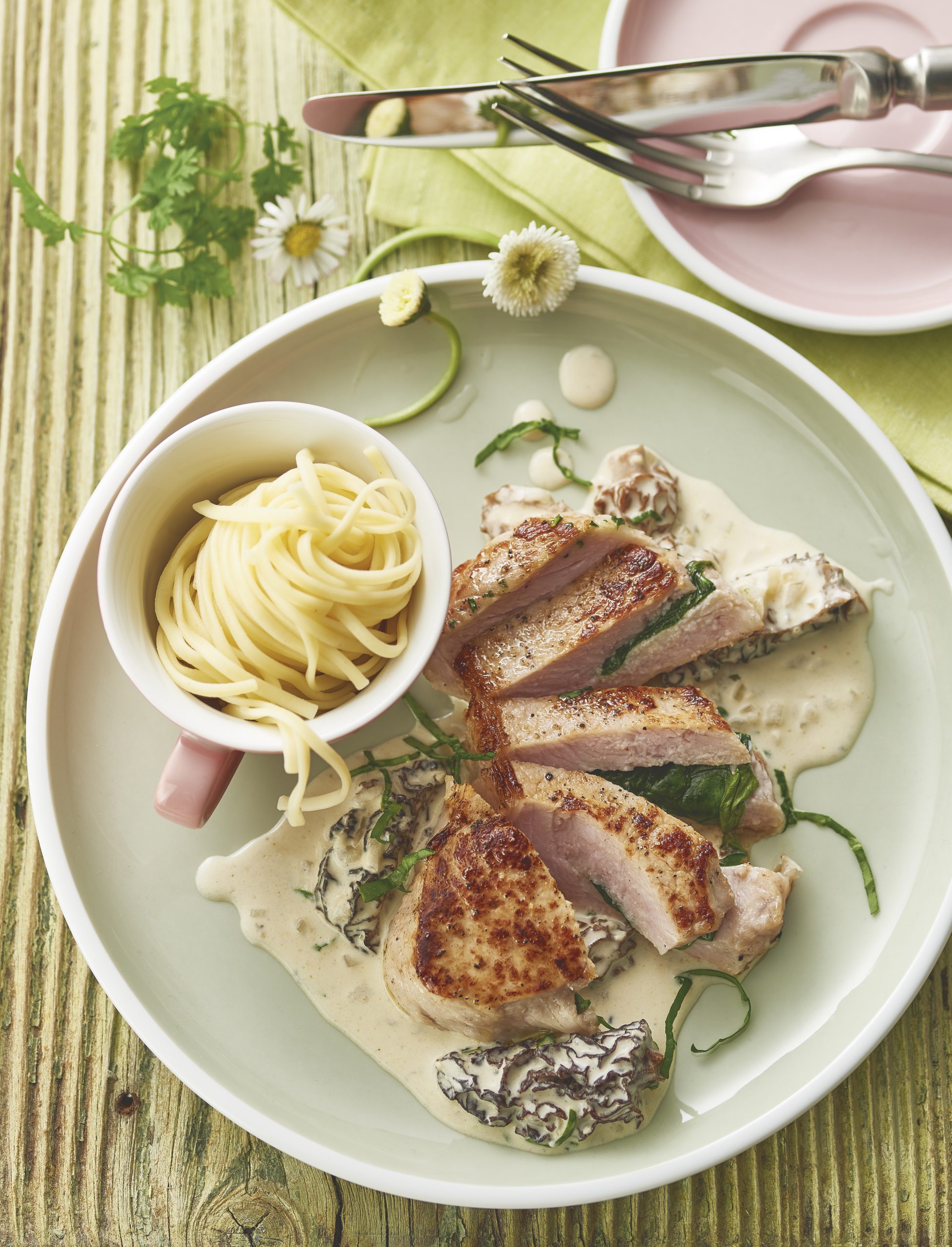 Kalbssteak mit Morchel-Bärlauch Sauce