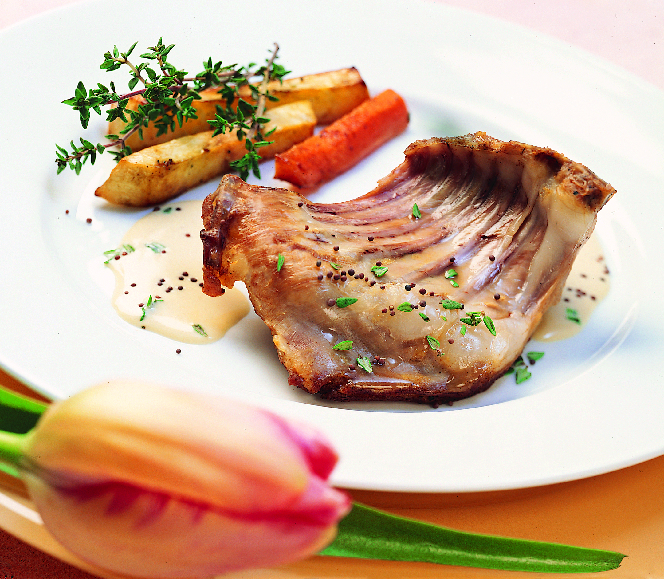 Kaninchen mit Senf