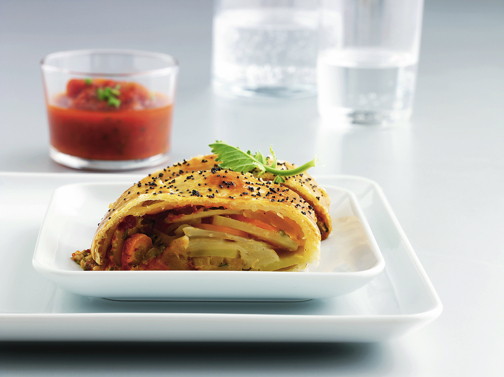Strudel aux pommes de terre et aux carottes