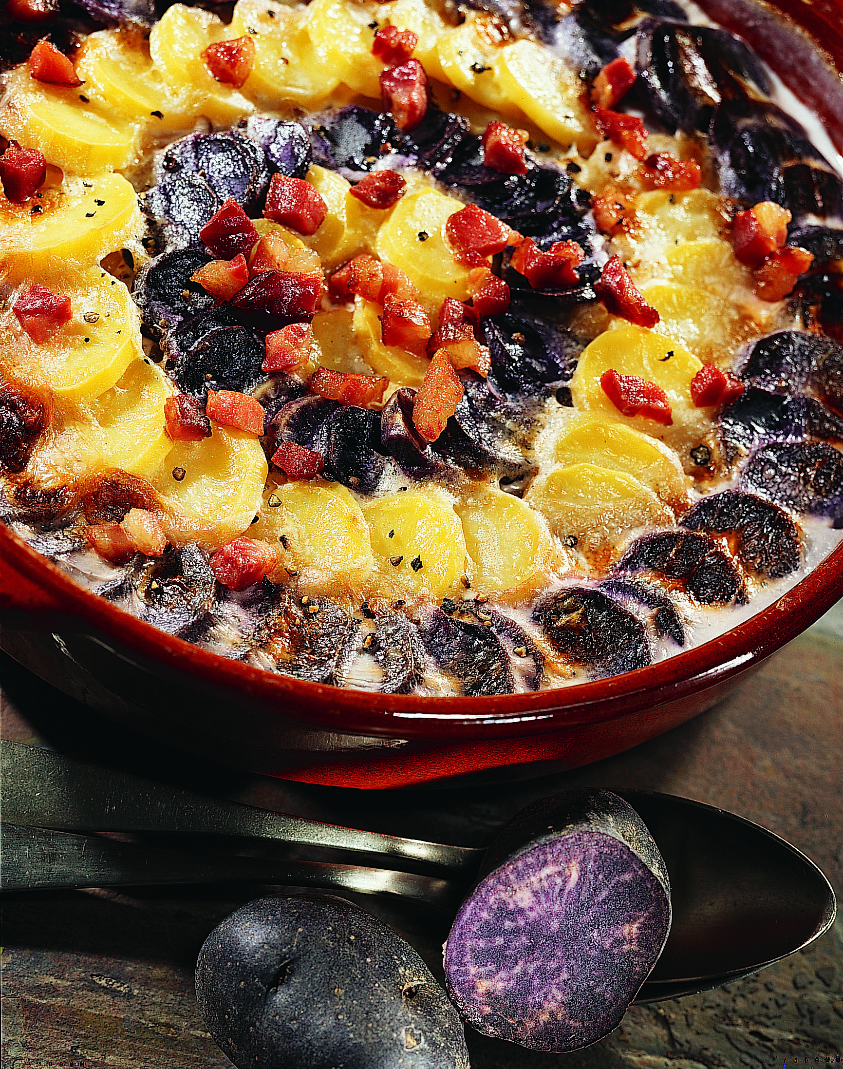 Kartoffelgratin mit zweierlei Kartoffeln
