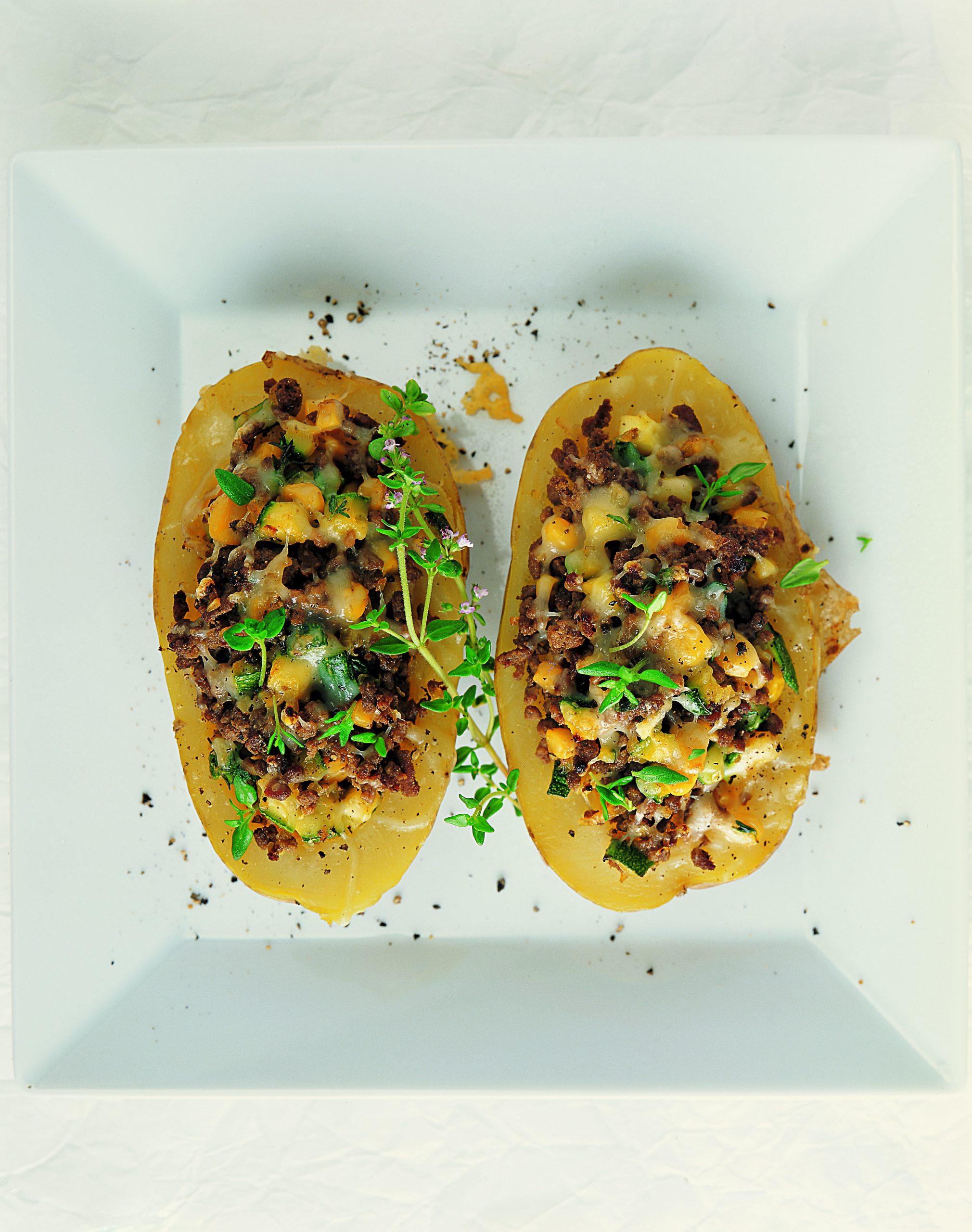 Kartoffeln mit Gemüse-Hackfleisch