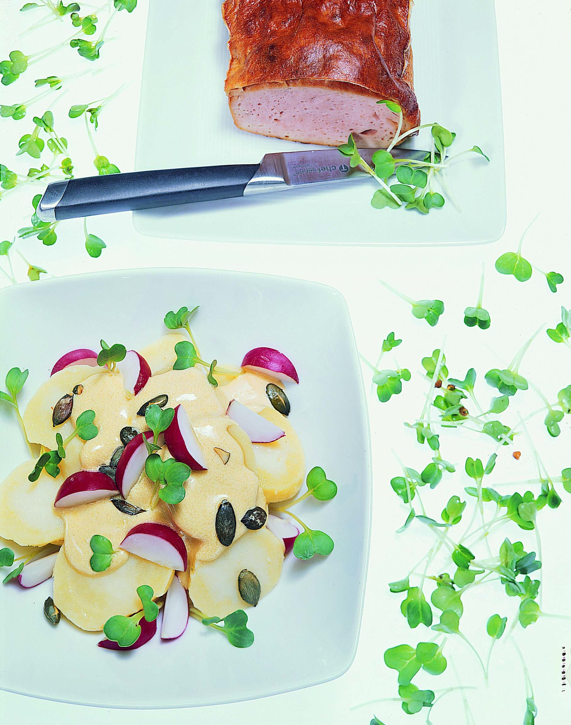 Salade parmentière aux pousses de roquette