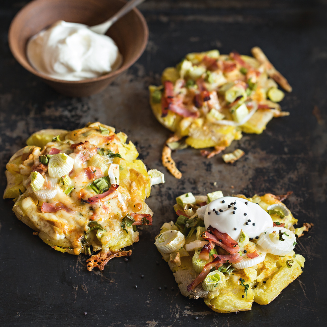 Galettes de pommes de terre jambon-fromage