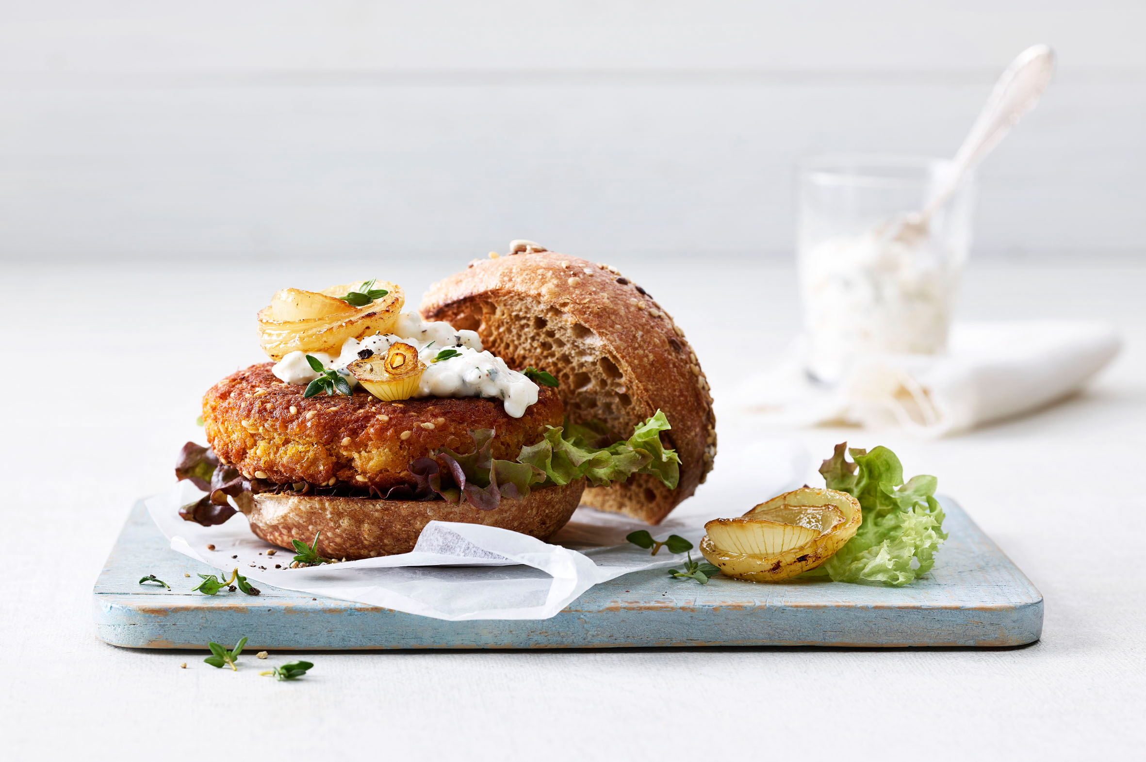 Burger pois chiches-courge (veggie burger)