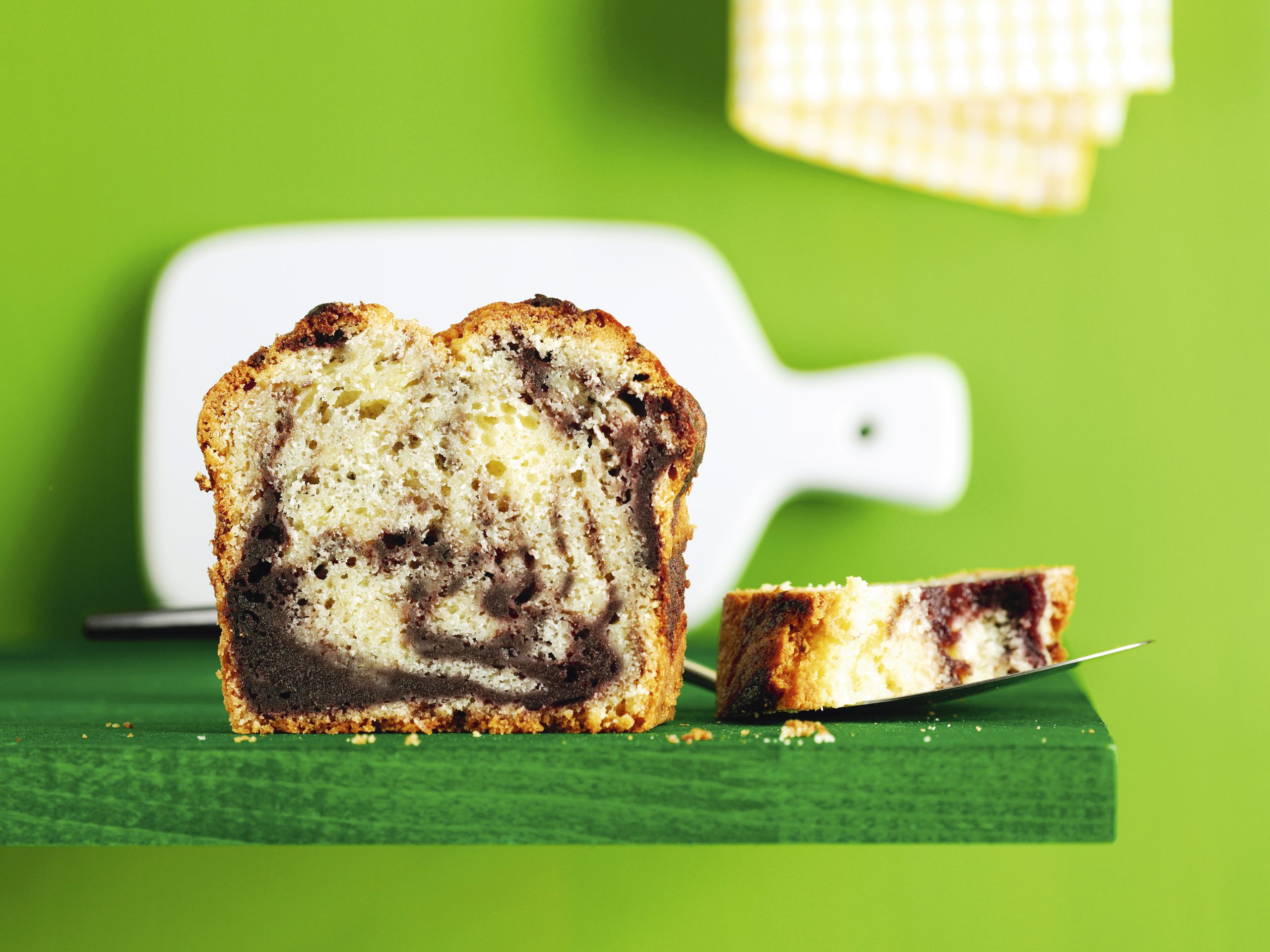 Cake marbré aux cerises