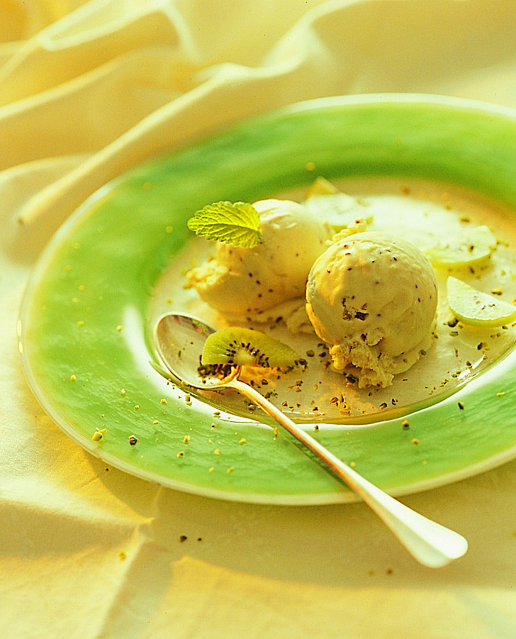 Glace de kiwi au miel