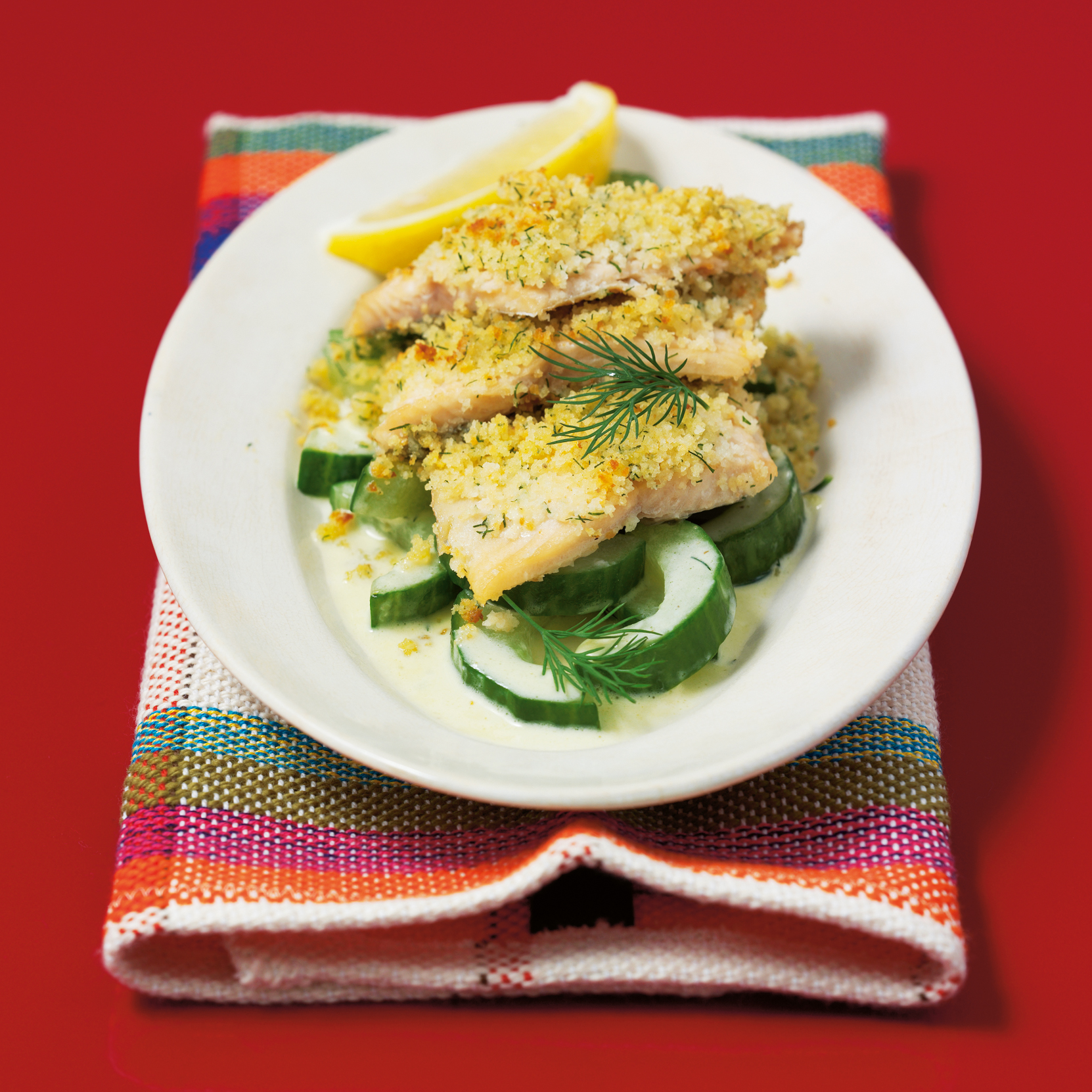 Croustillant de poisson aux concombres